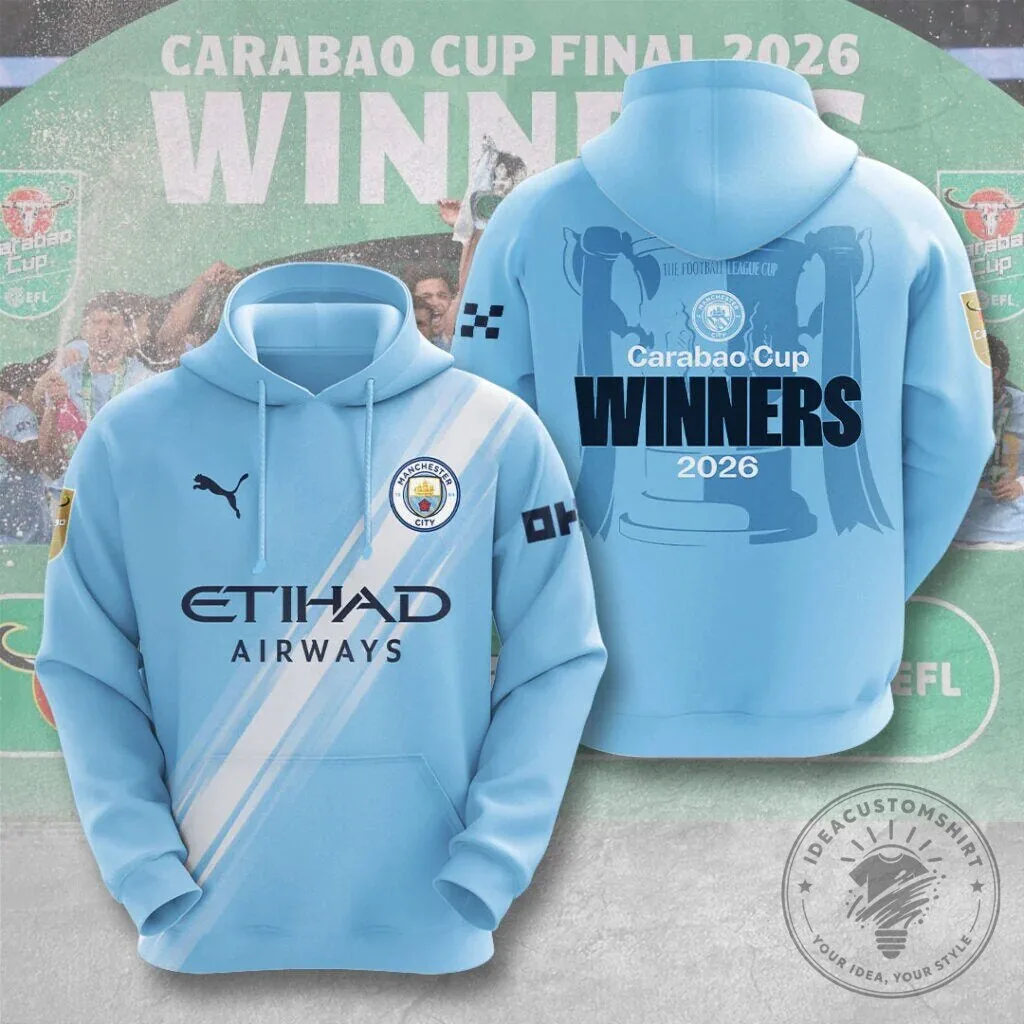 Manchester City Carabao Cup Winners 2026 Football Hoodie