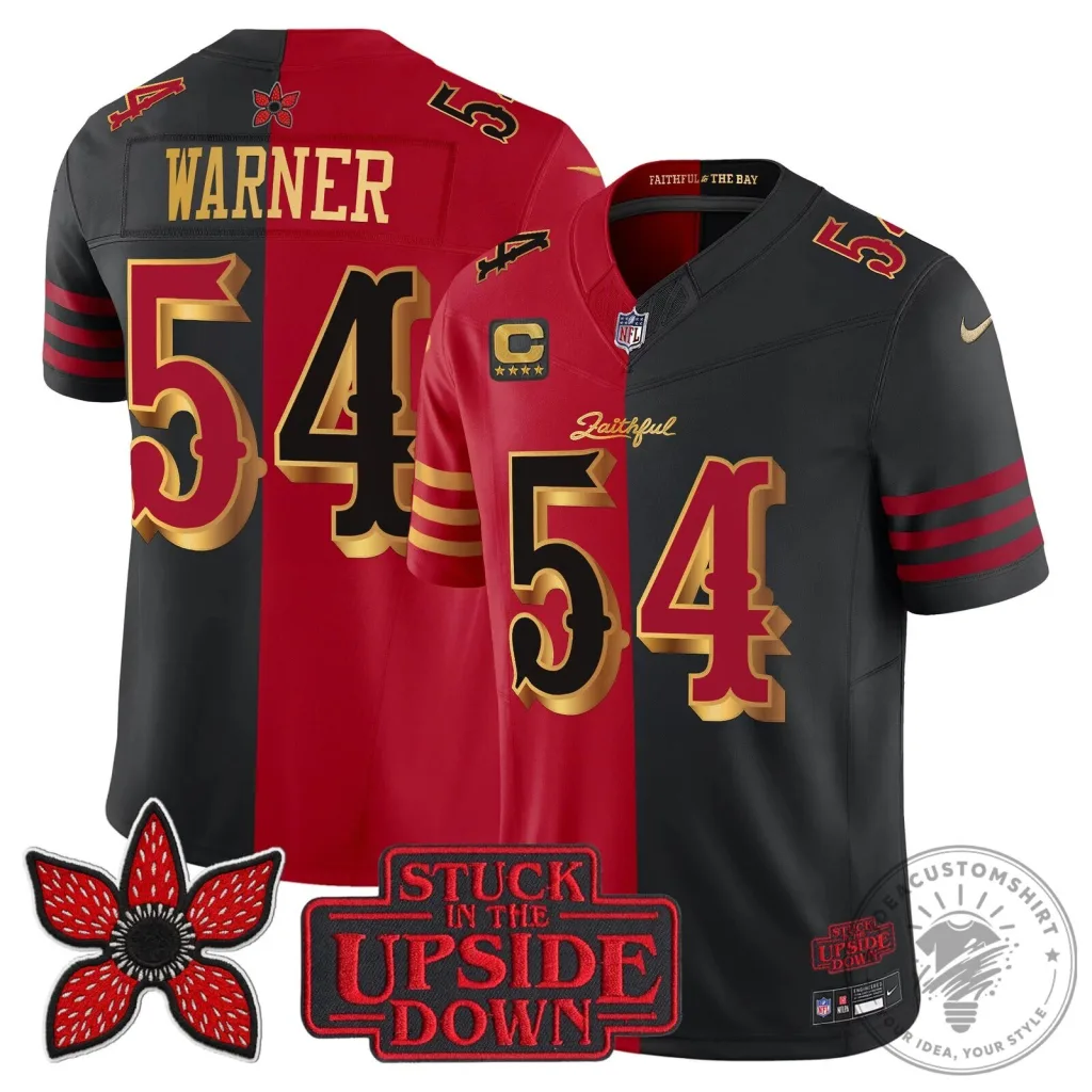 San Francisco 49ers Fred Warner Stranger Things Upside Down Football Jersey San Francisco 49ers Fred Warner Stranger Things Upside Down Football Jersey