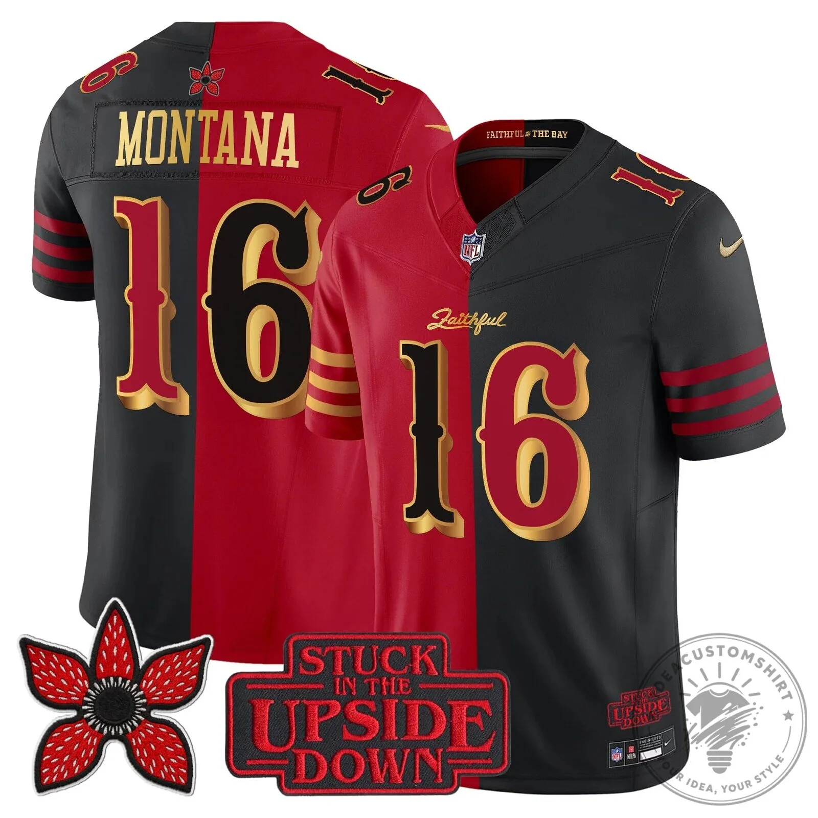 San Francisco 49ers Fred Warner Stranger Things Upside Down Football Jersey 71 San Francisco 49ers Fred Warner Stranger Things Upside Down Football Jersey