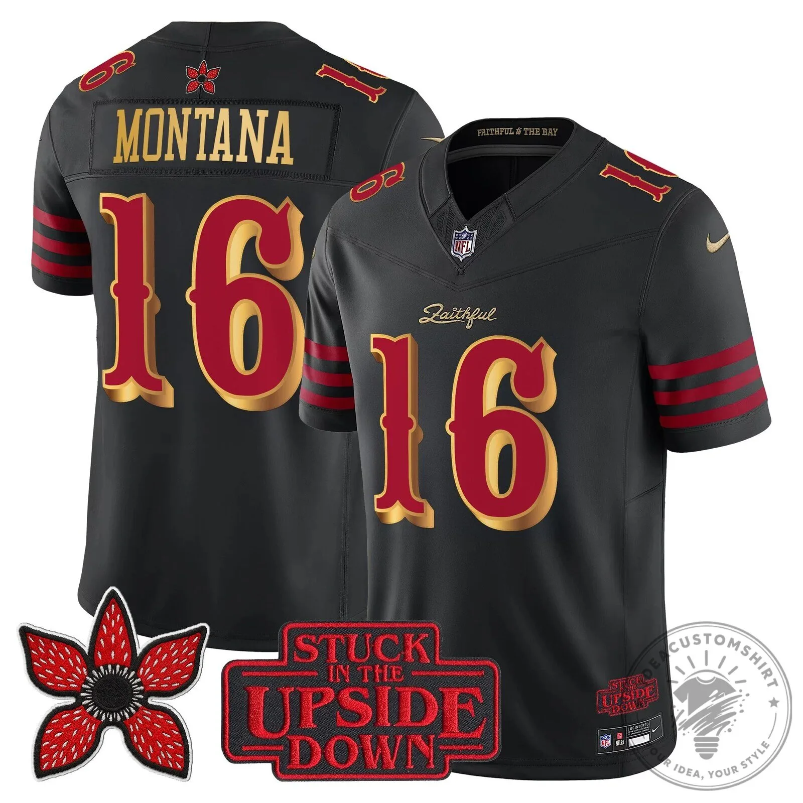San Francisco 49ers Fred Warner Stranger Things Upside Down Football Jersey 83 San Francisco 49ers Fred Warner Stranger Things Upside Down Football Jersey