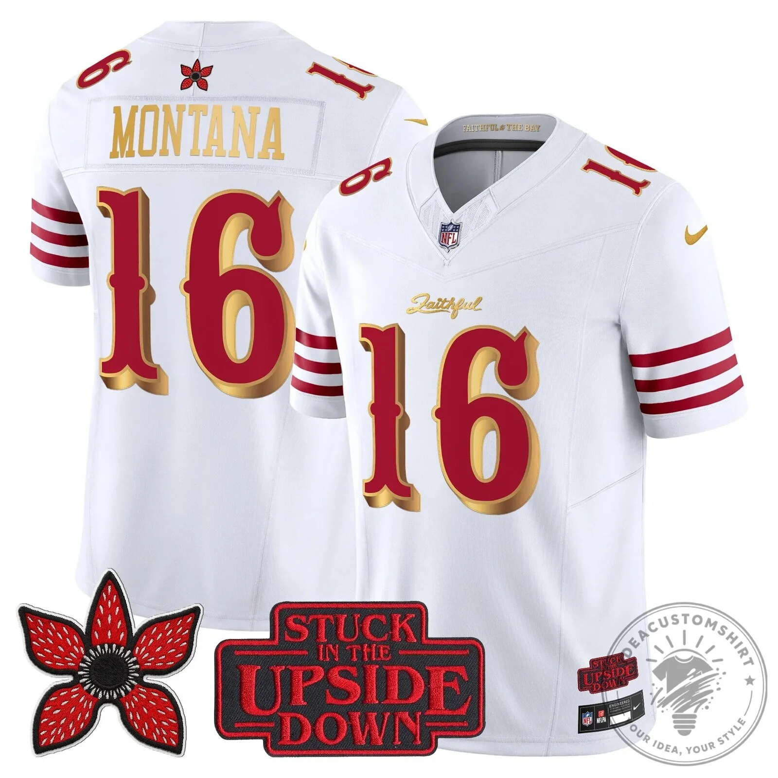 San Francisco 49ers Fred Warner Stranger Things Upside Down Football Jersey 95 San Francisco 49ers Fred Warner Stranger Things Upside Down Football Jersey