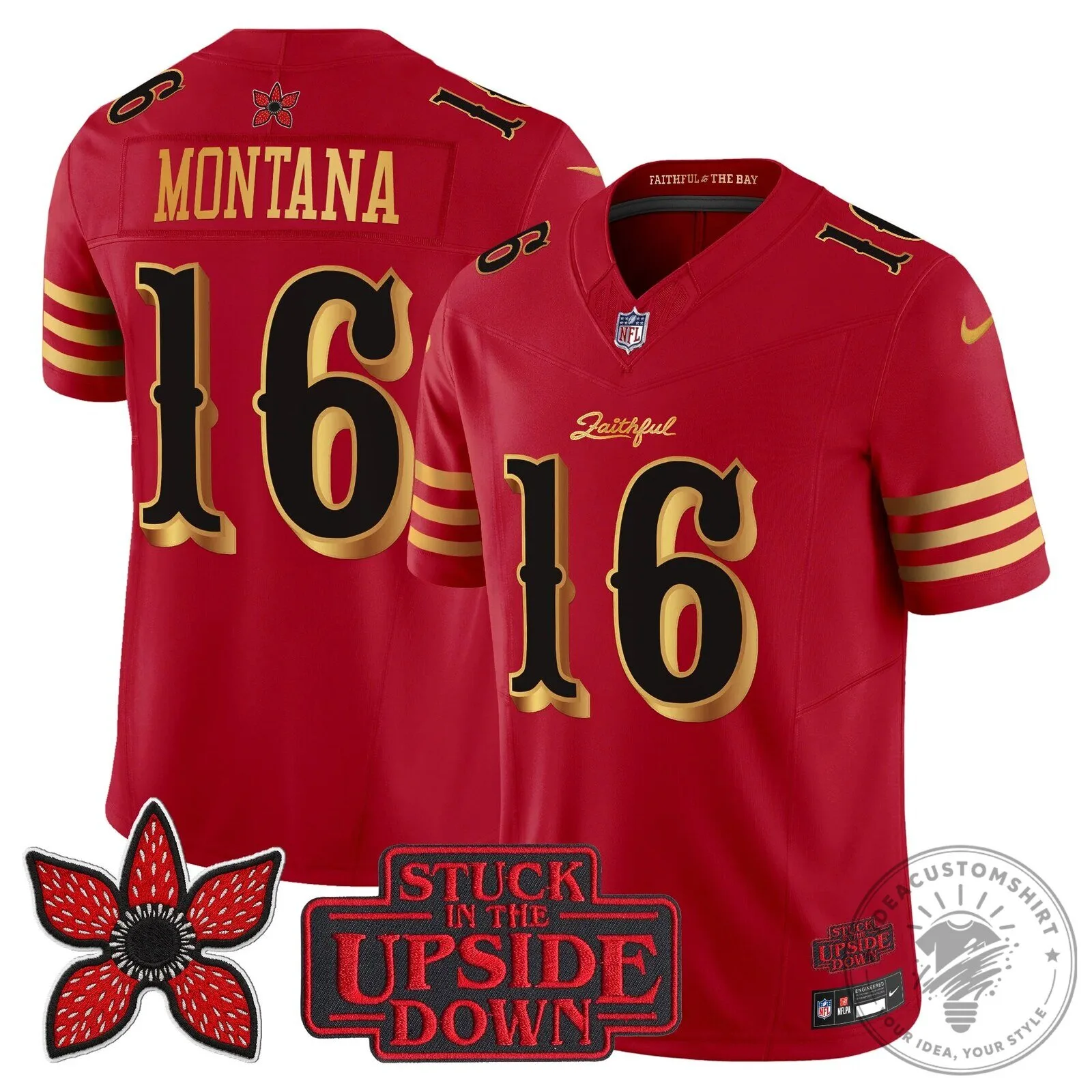 San Francisco 49ers Fred Warner Stranger Things Upside Down Football Jersey 107 San Francisco 49ers Fred Warner Stranger Things Upside Down Football Jersey