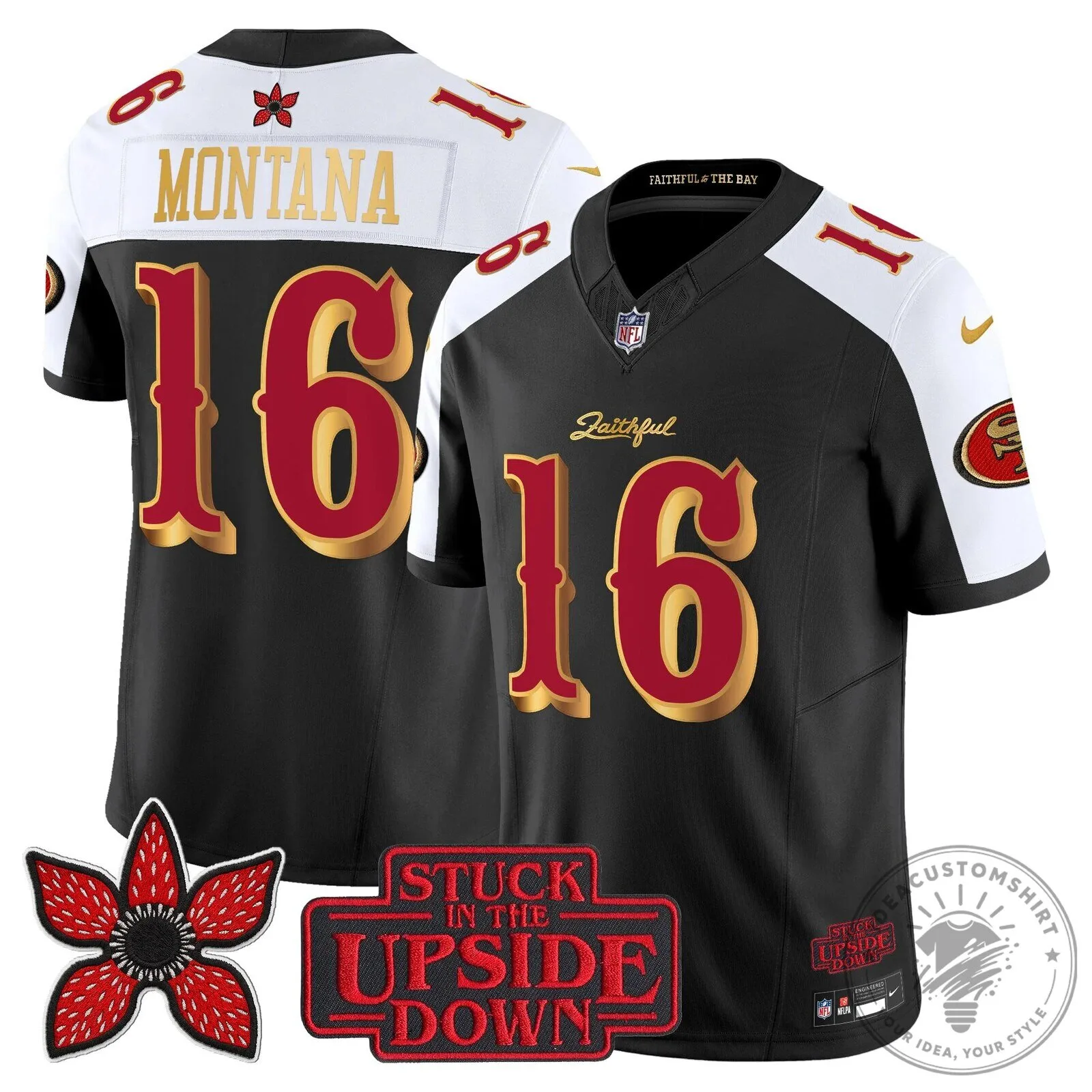 San Francisco 49ers Fred Warner Stranger Things Upside Down Football Jersey 119 San Francisco 49ers Fred Warner Stranger Things Upside Down Football Jersey