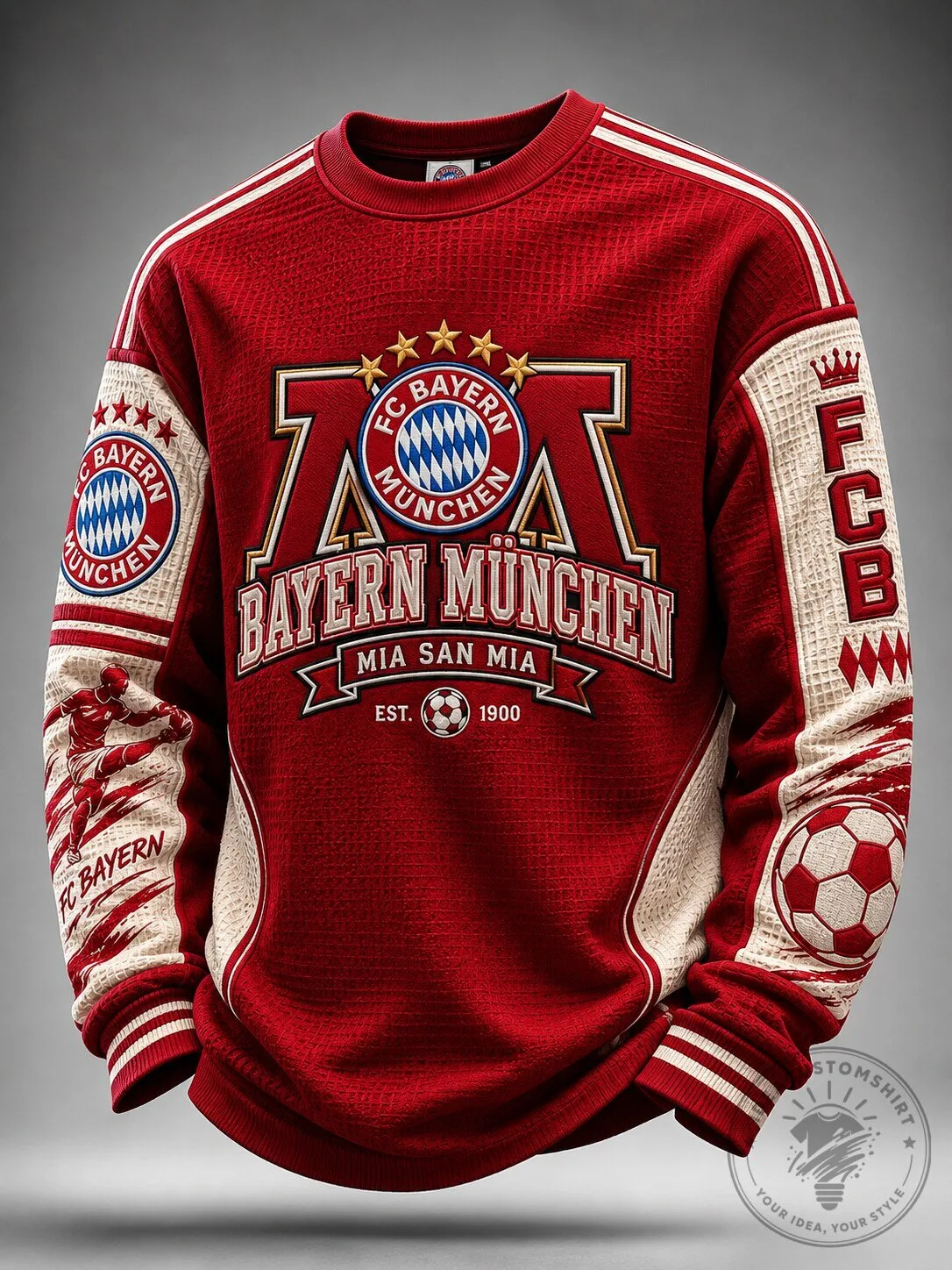 Bayern Munich Football Club Mia San Mia Est 1900 Soccer Team Sweatshirt 1 Bayern Munich Football Club Mia San Mia Est 1900 Soccer Team Sweatshirt