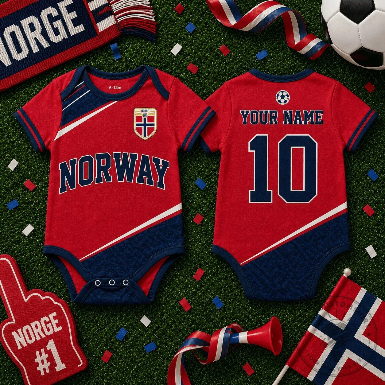 Norway Football Team Baby Bodysuit Infant Romper