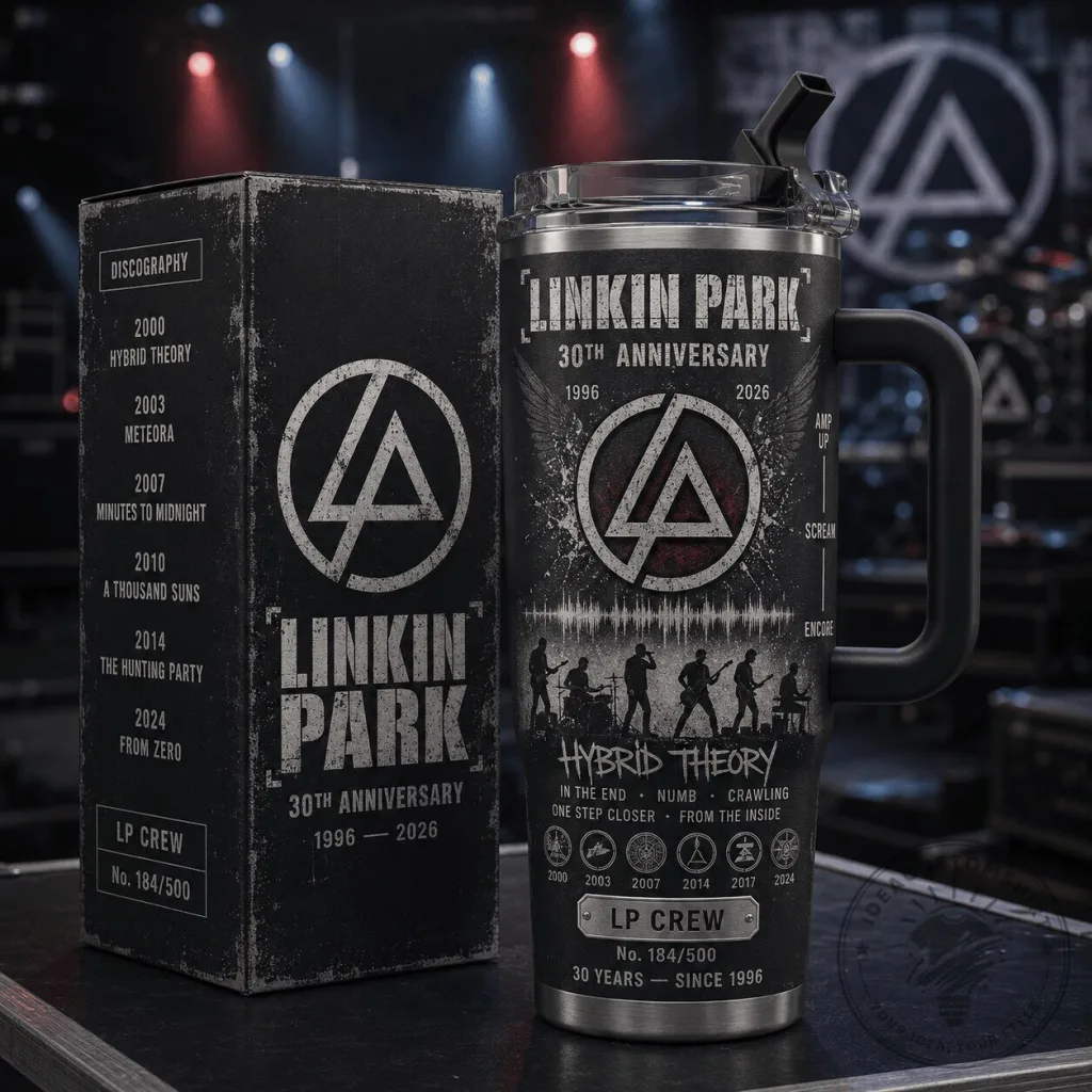 Linkin Park 30th Anniversary Hybrid Theory Discography Stainless Steel Tumbler Linkin Park 30th Anniversary Hybrid Theory Discography Stainless Steel Tumbler