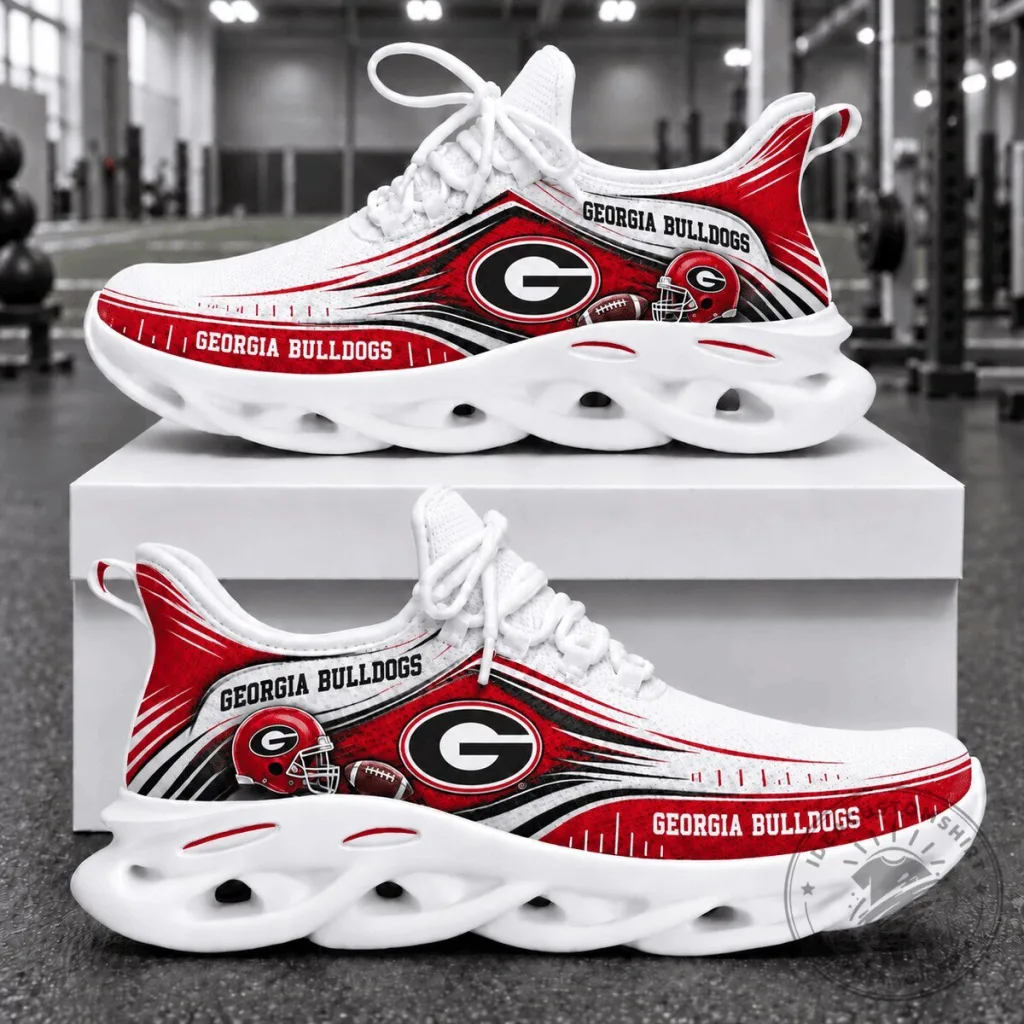 Georgia Bulldogs NCAA Football Team Max Soul Running Shoes Georgia Bulldogs NCAA Football Team Max Soul Running Shoes