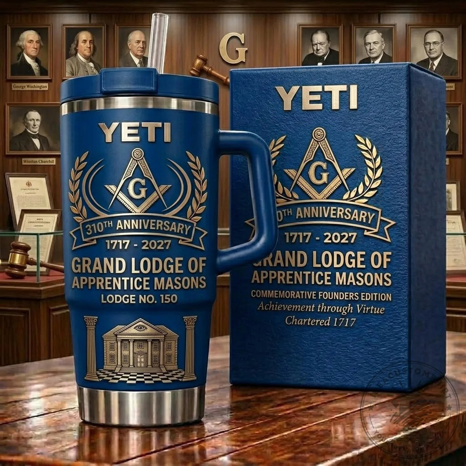 Grand Lodge of Apprentice Masons 310th Anniversary Commemorative Edition Tumbler 2 Grand Lodge of Apprentice Masons 310th Anniversary Commemorative Edition Tumbler