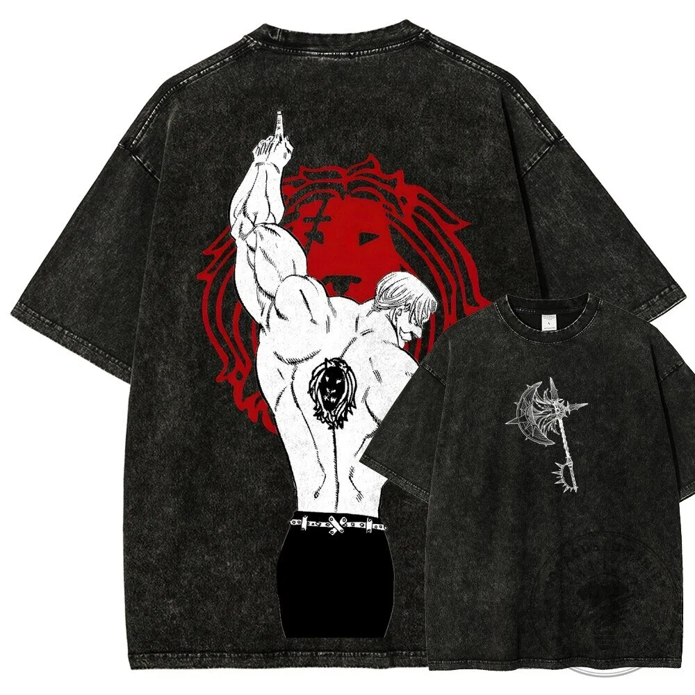 Seven Deadly Sins Escanor The Lion Sin of Pride Washed T-Shirt
