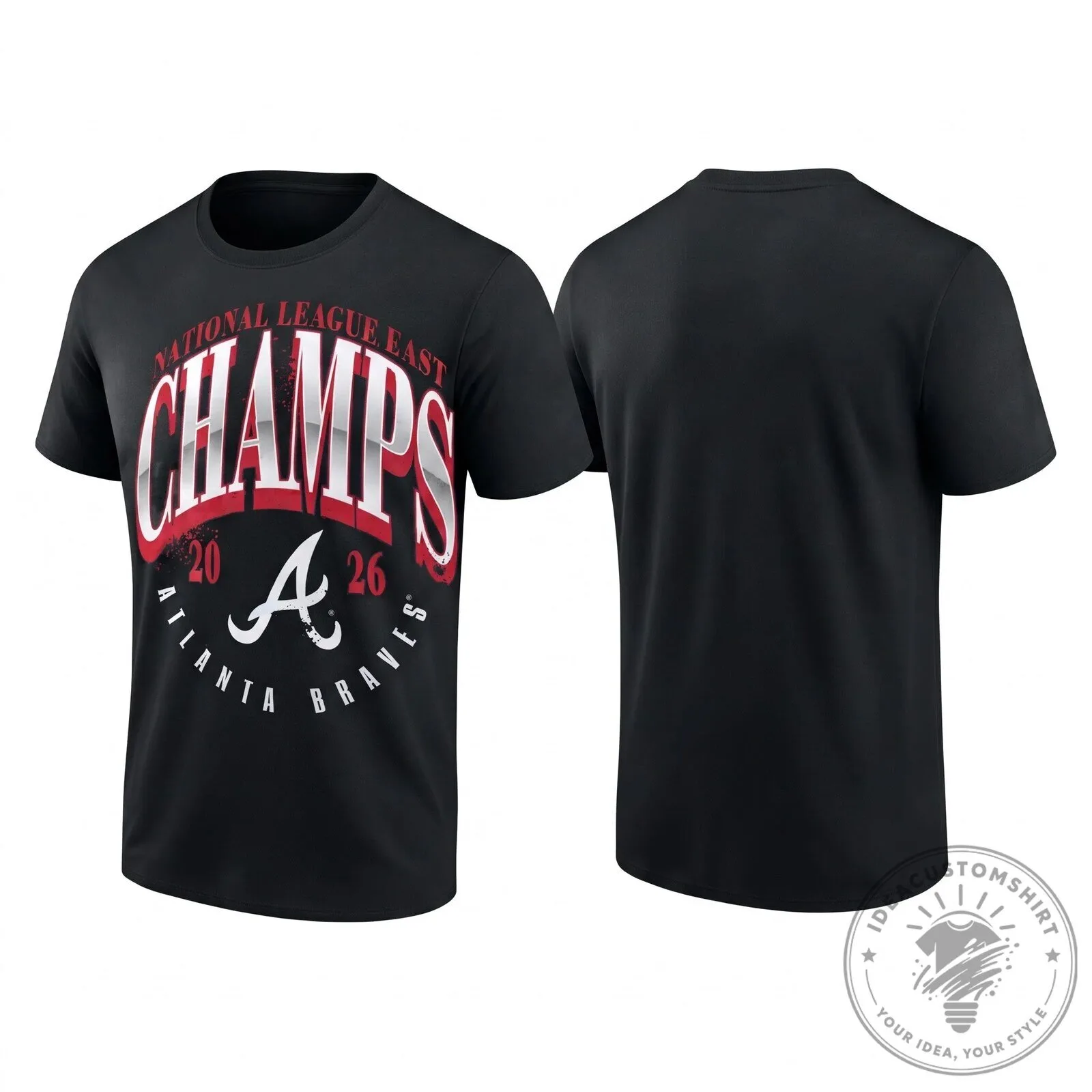 Atlanta Braves National League East Champions 2026 Black T-Shirt