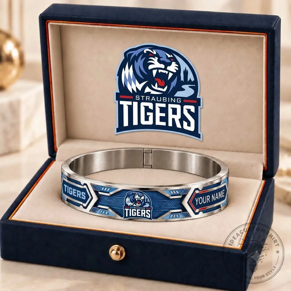 Straubing Tigers Ice Hockey Team Personalized Stainless Steel Bracelet