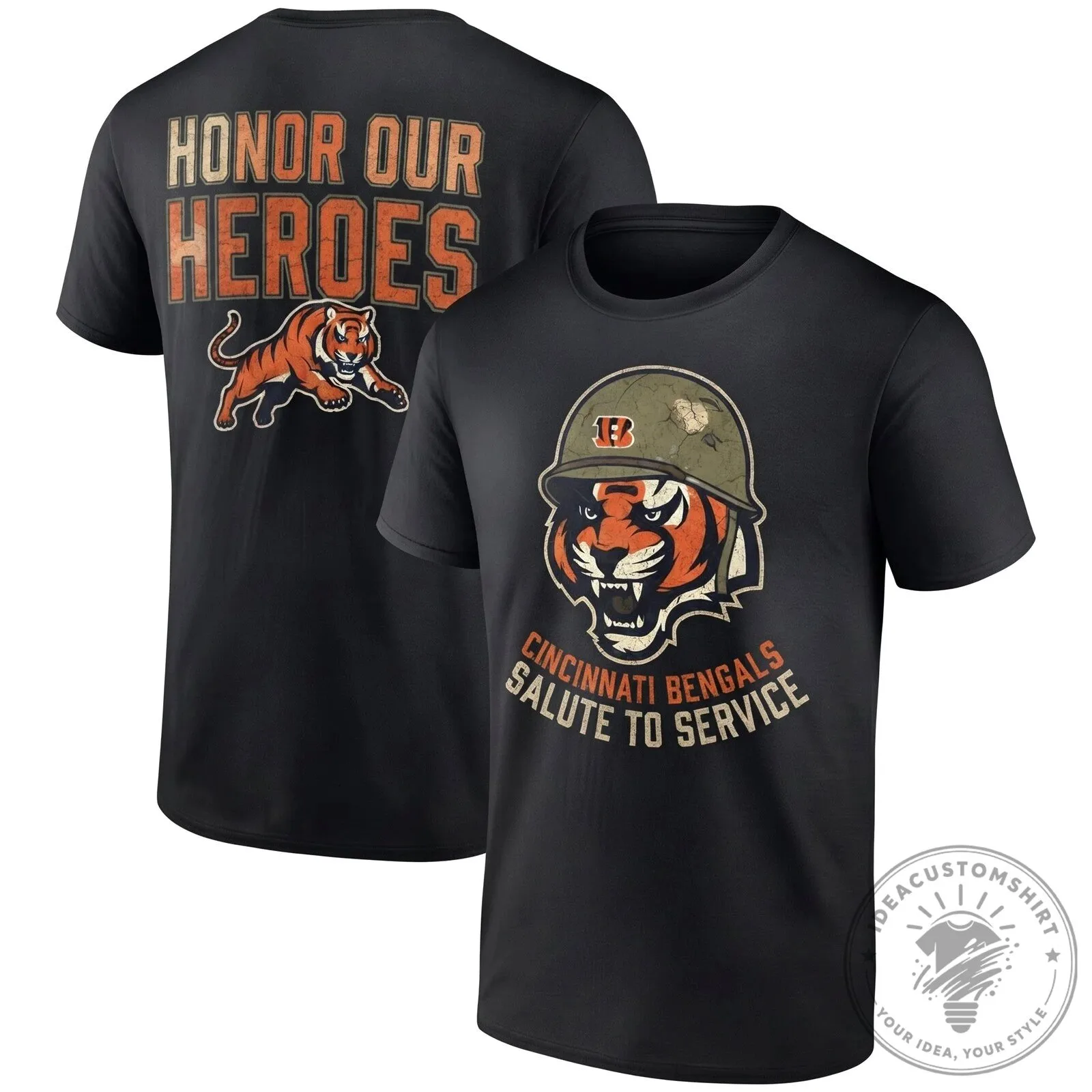 Cincinnati Bengals Salute To Service Honor Our Heroes T-Shirt