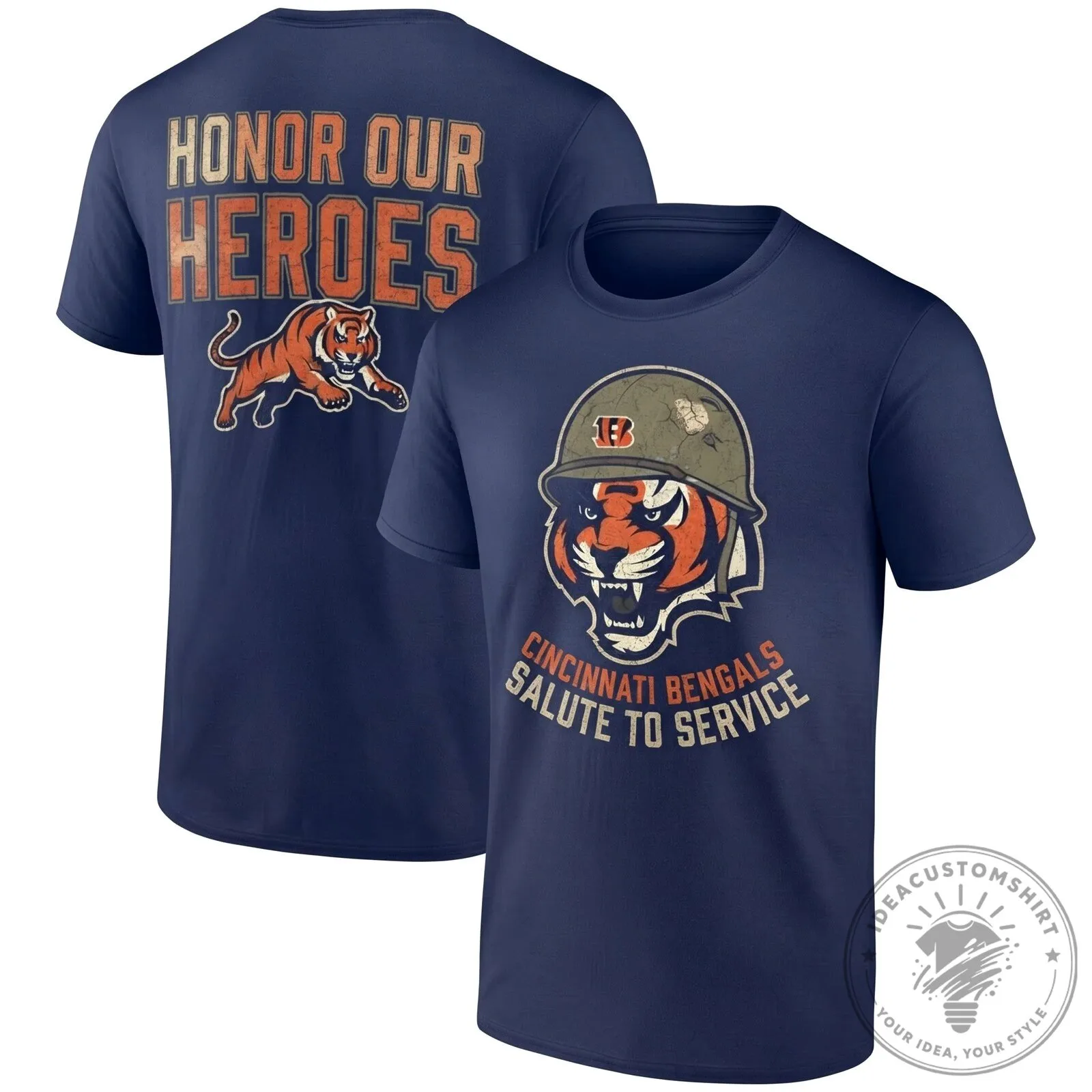 Cincinnati Bengals Salute To Service Honor Our Heroes T-Shirt 10 Cincinnati Bengals Salute To Service Honor Our Heroes T-Shirt