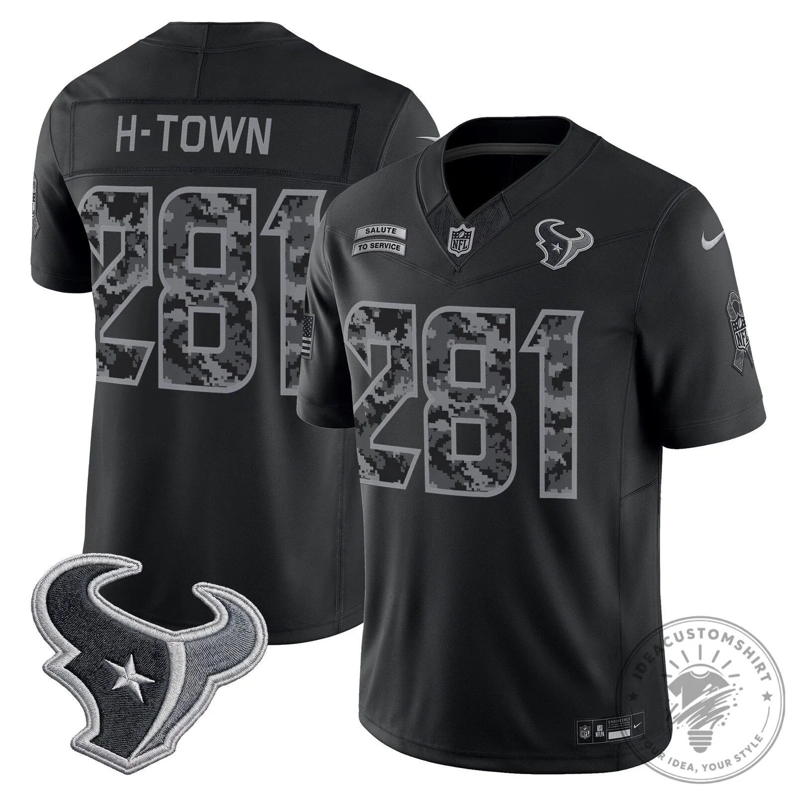 Houston Texans C.J. Stroud Salute to Service Limited Football Jersey 16 Houston Texans C.J. Stroud Salute to Service Limited Football Jersey