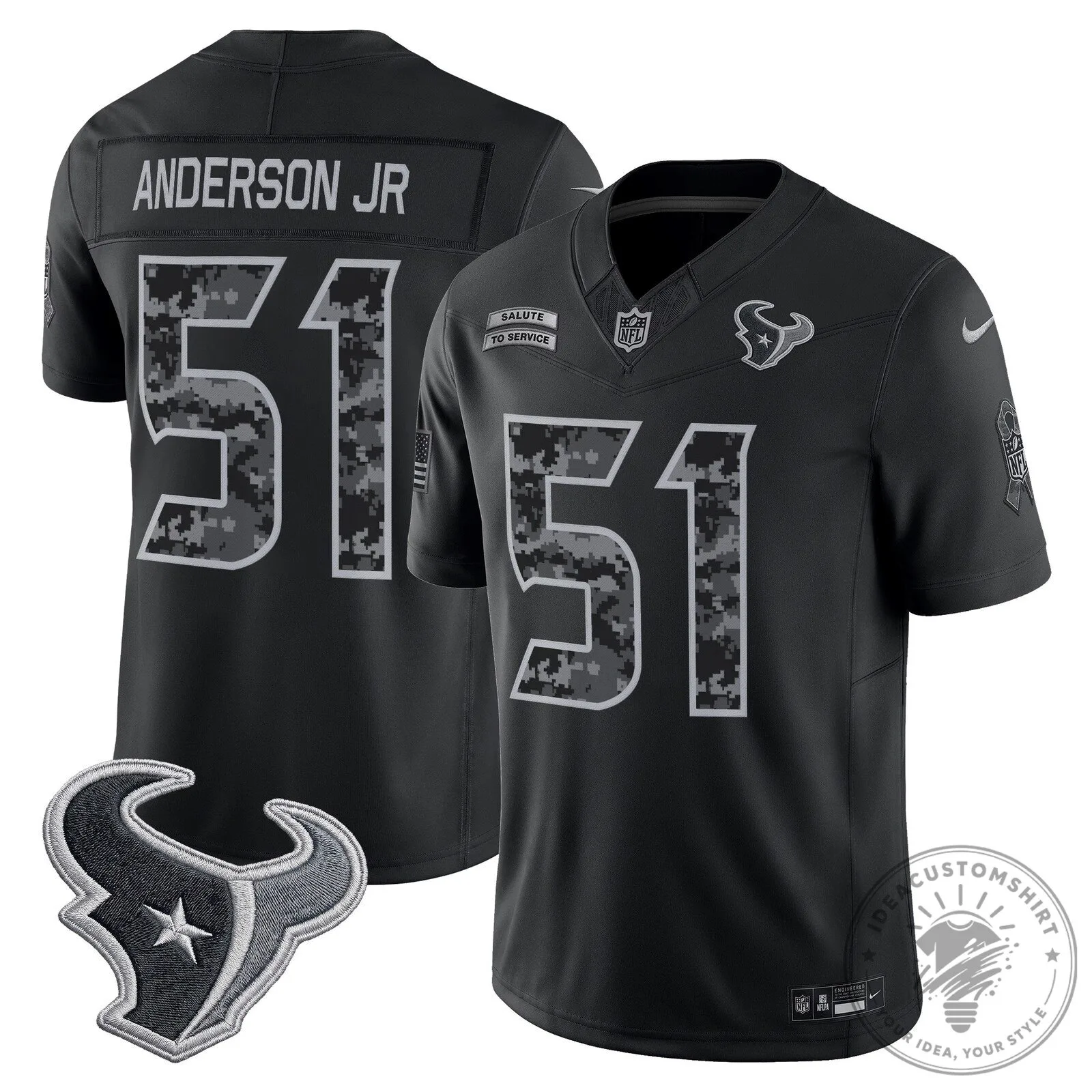 Houston Texans C.J. Stroud Salute to Service Limited Football Jersey 21 Houston Texans C.J. Stroud Salute to Service Limited Football Jersey