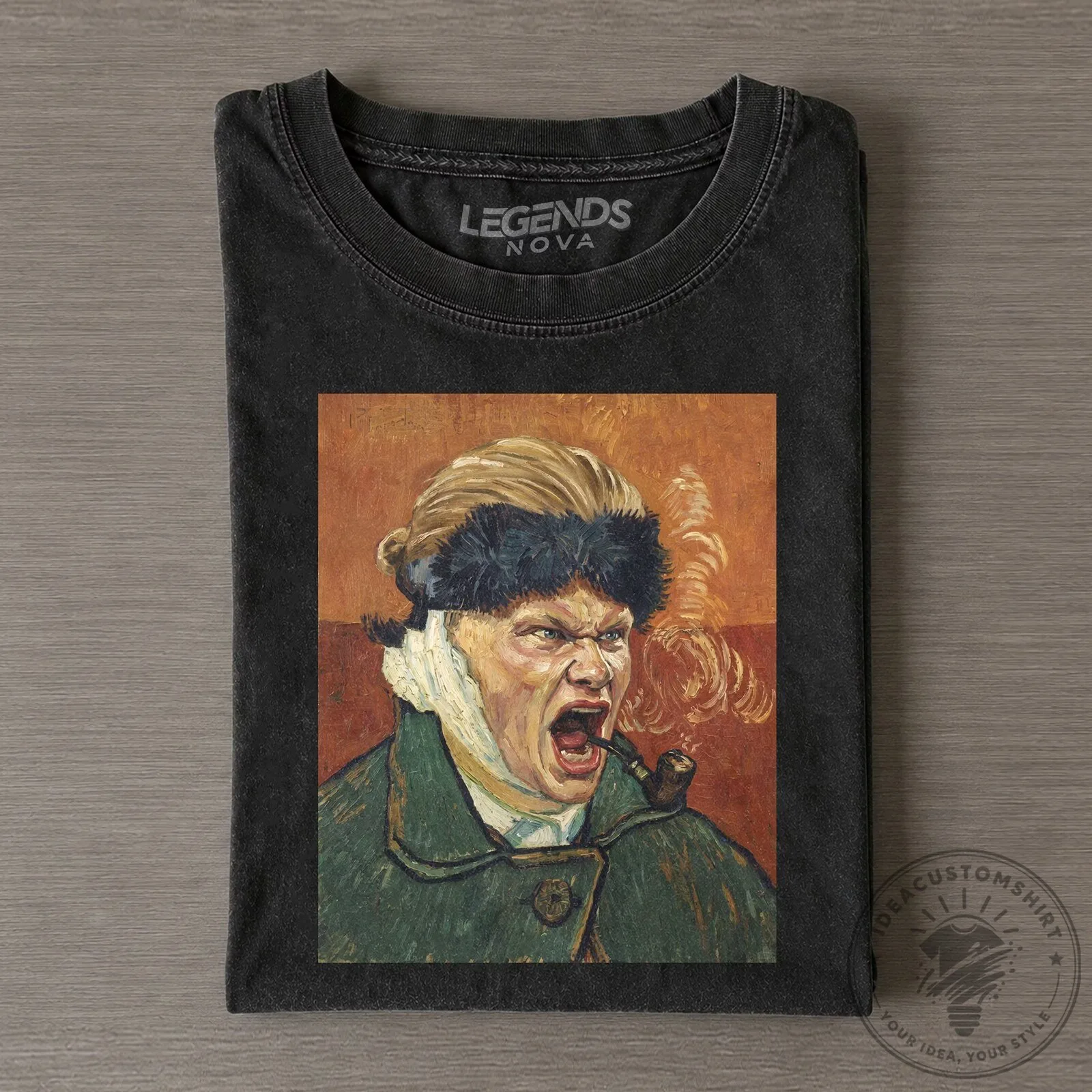 Haaland Funny Vincent Van Gogh Self-Portrait with Bandaged Ear T-Shirt