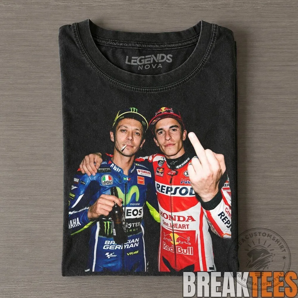 Valentino Rossi and Marc Marquez MotoGP Racing Legends T-Shirt