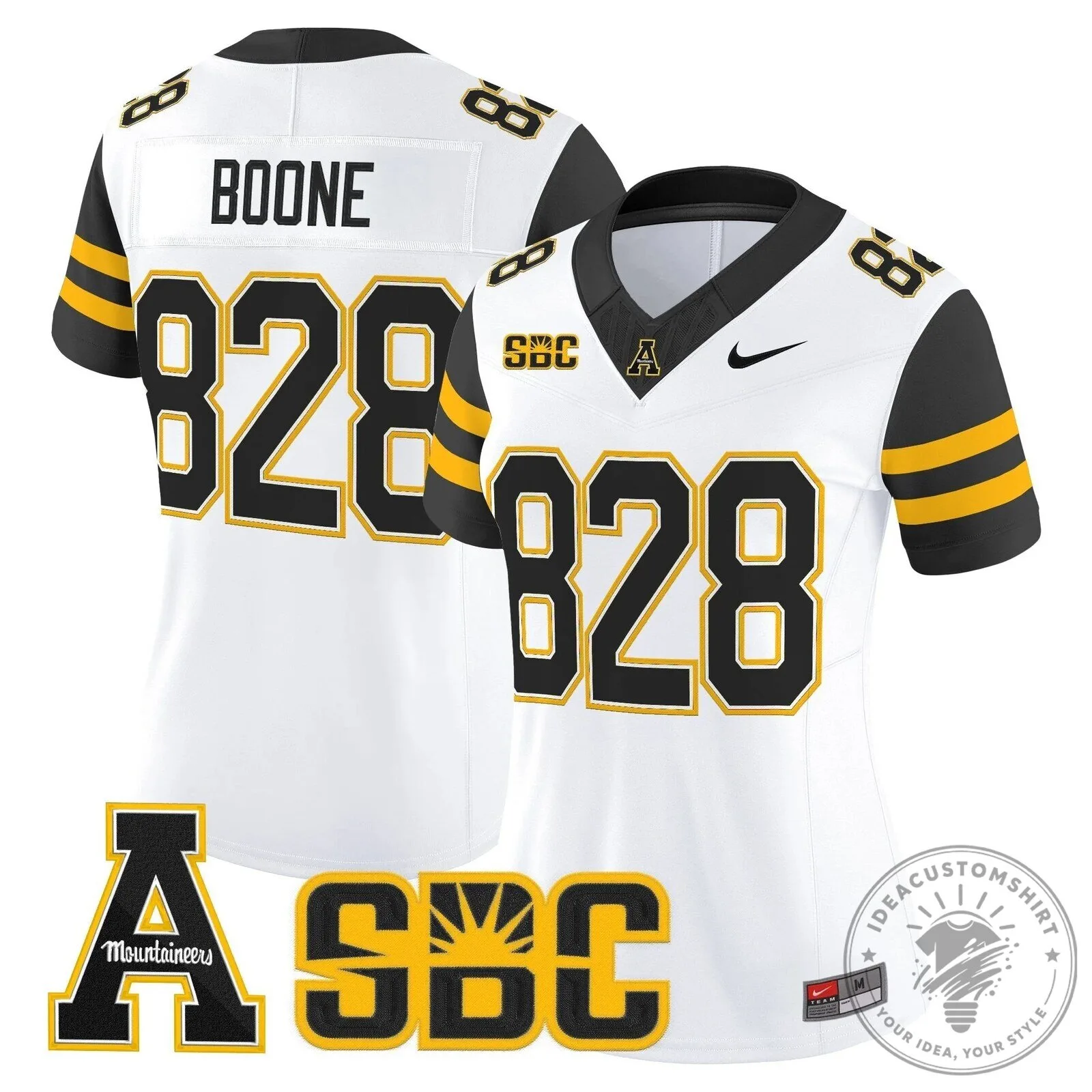 Appalachian State Mountaineers Swann Number 5 Black Football Jersey 50 Appalachian State Mountaineers Swann Number 5 Black Football Jersey