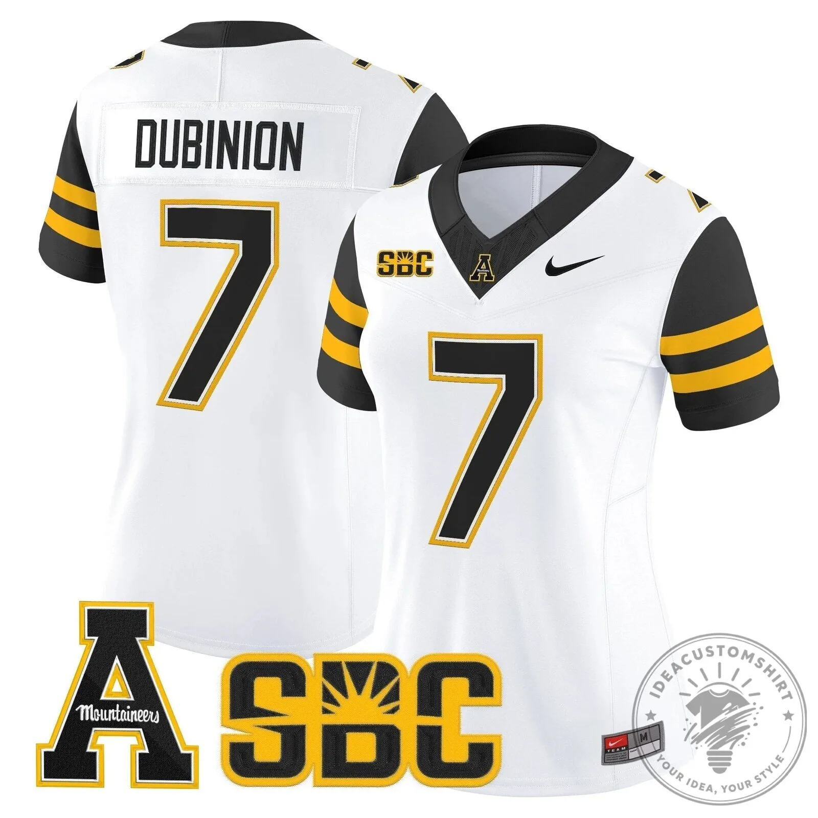 Appalachian State Mountaineers Swann Number 5 Black Football Jersey 51 Appalachian State Mountaineers Swann Number 5 Black Football Jersey