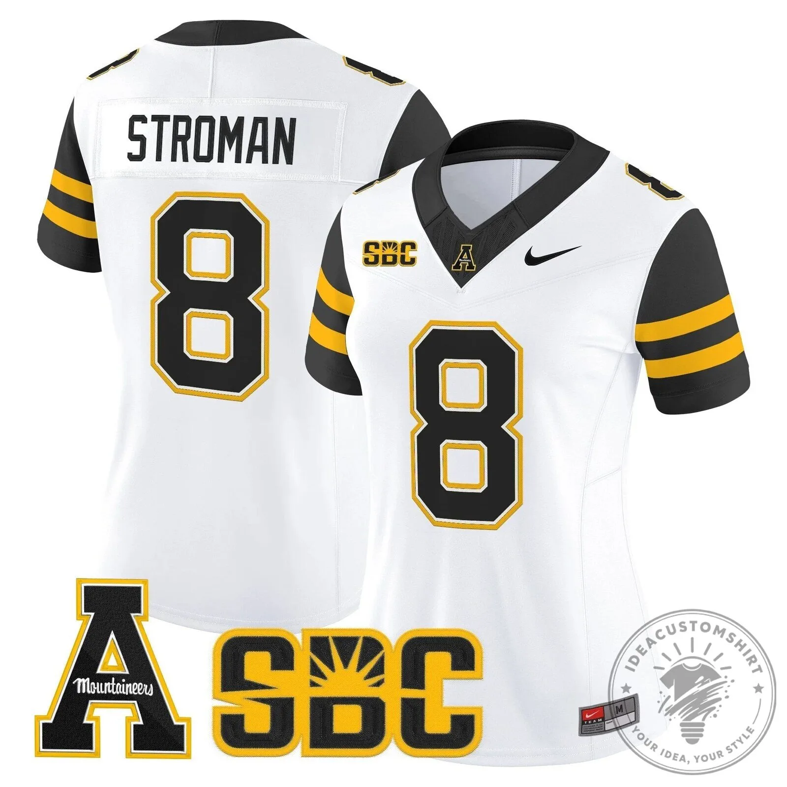 Appalachian State Mountaineers Swann Number 5 Black Football Jersey 52 Appalachian State Mountaineers Swann Number 5 Black Football Jersey
