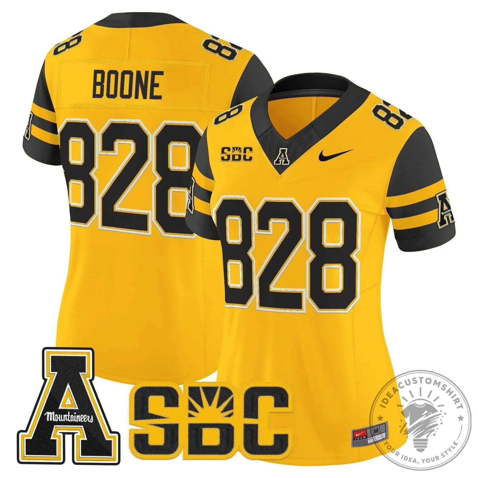 Appalachian State Mountaineers Swann Number 5 Black Football Jersey 59 Appalachian State Mountaineers Swann Number 5 Black Football Jersey