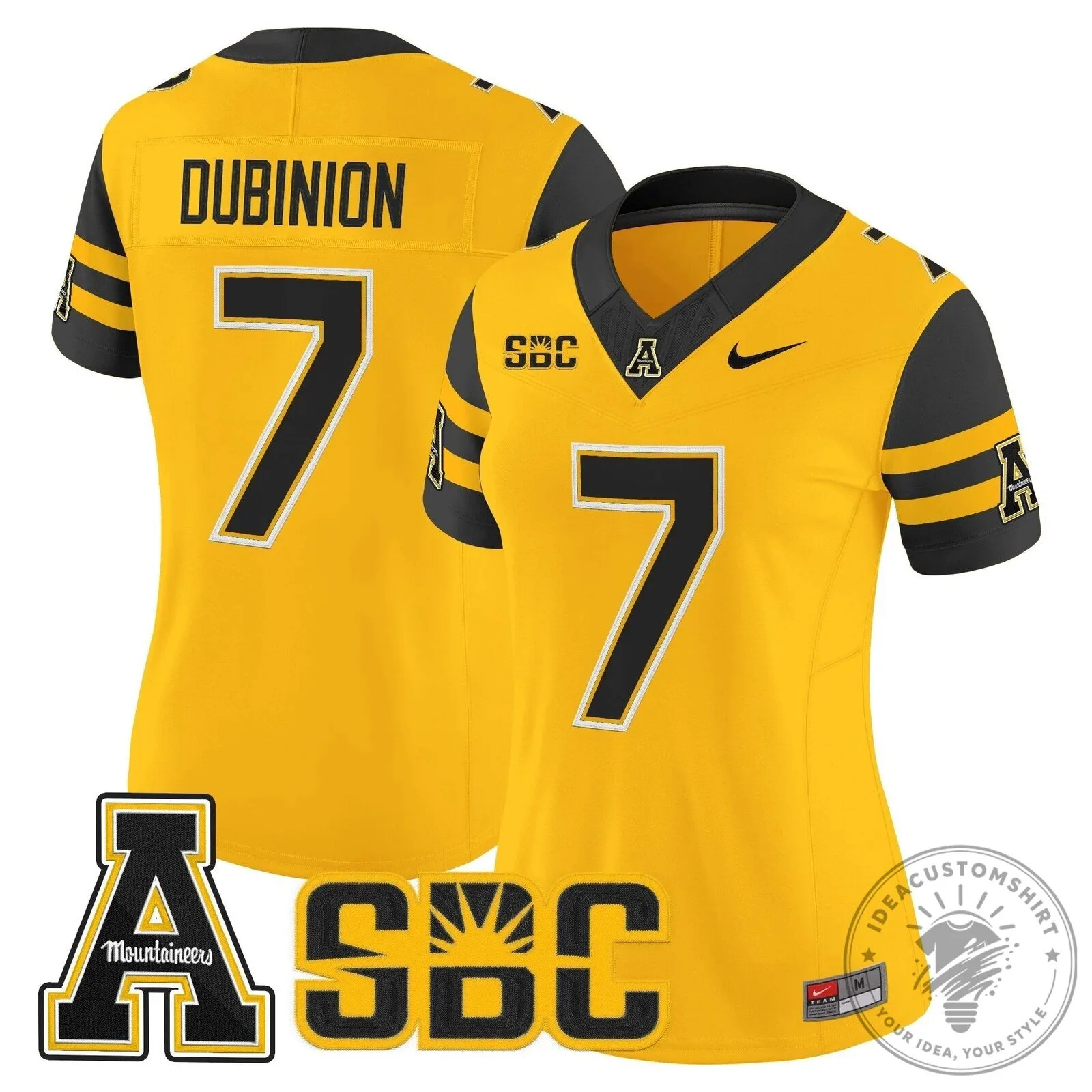 Appalachian State Mountaineers Swann Number 5 Black Football Jersey 60 Appalachian State Mountaineers Swann Number 5 Black Football Jersey