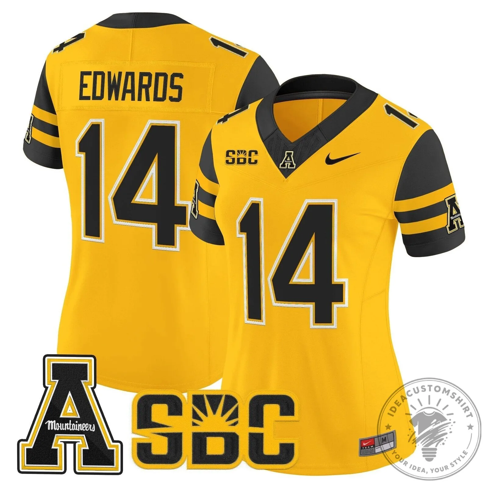 Appalachian State Mountaineers Swann Number 5 Black Football Jersey 63 Appalachian State Mountaineers Swann Number 5 Black Football Jersey