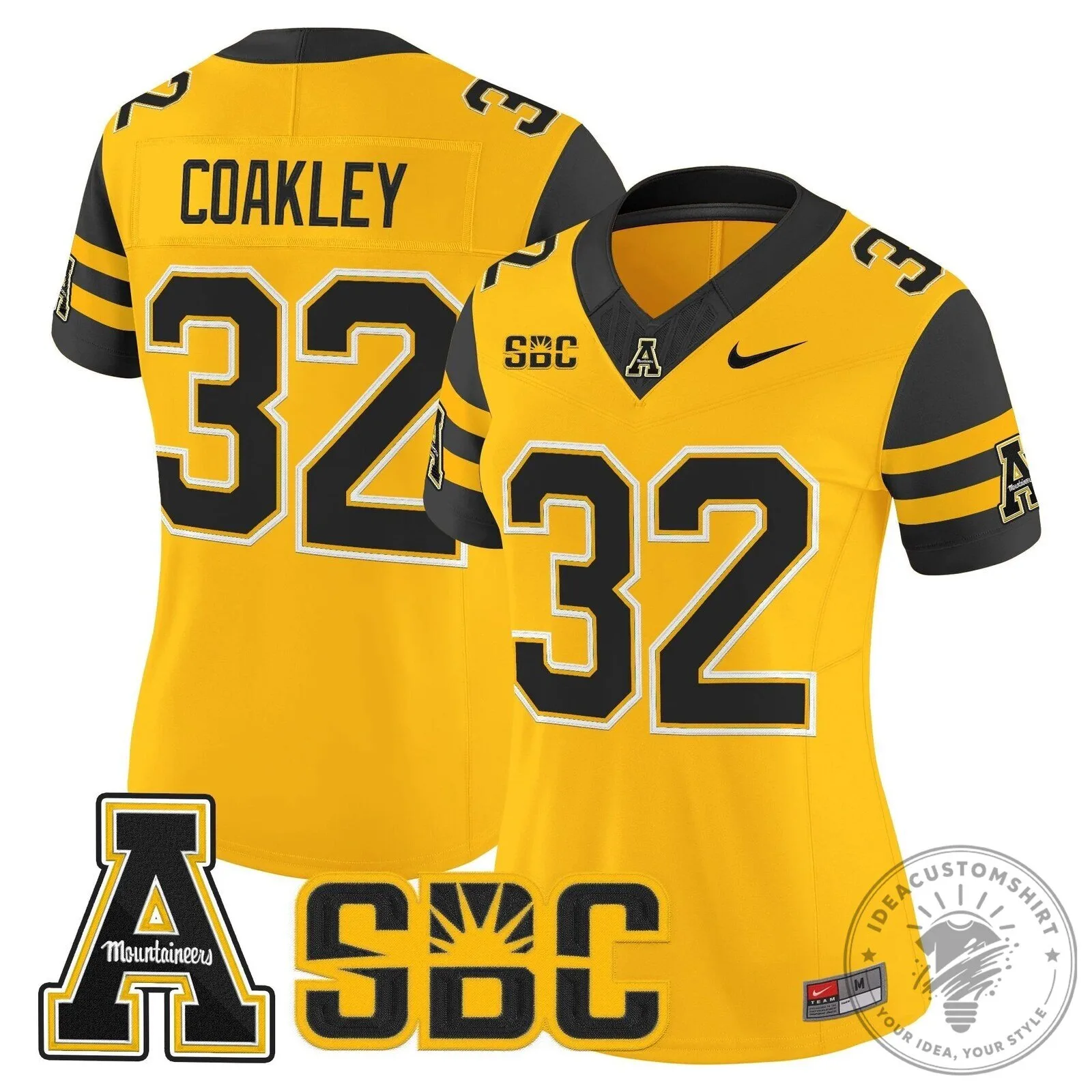 Appalachian State Mountaineers Swann Number 5 Black Football Jersey 64 Appalachian State Mountaineers Swann Number 5 Black Football Jersey