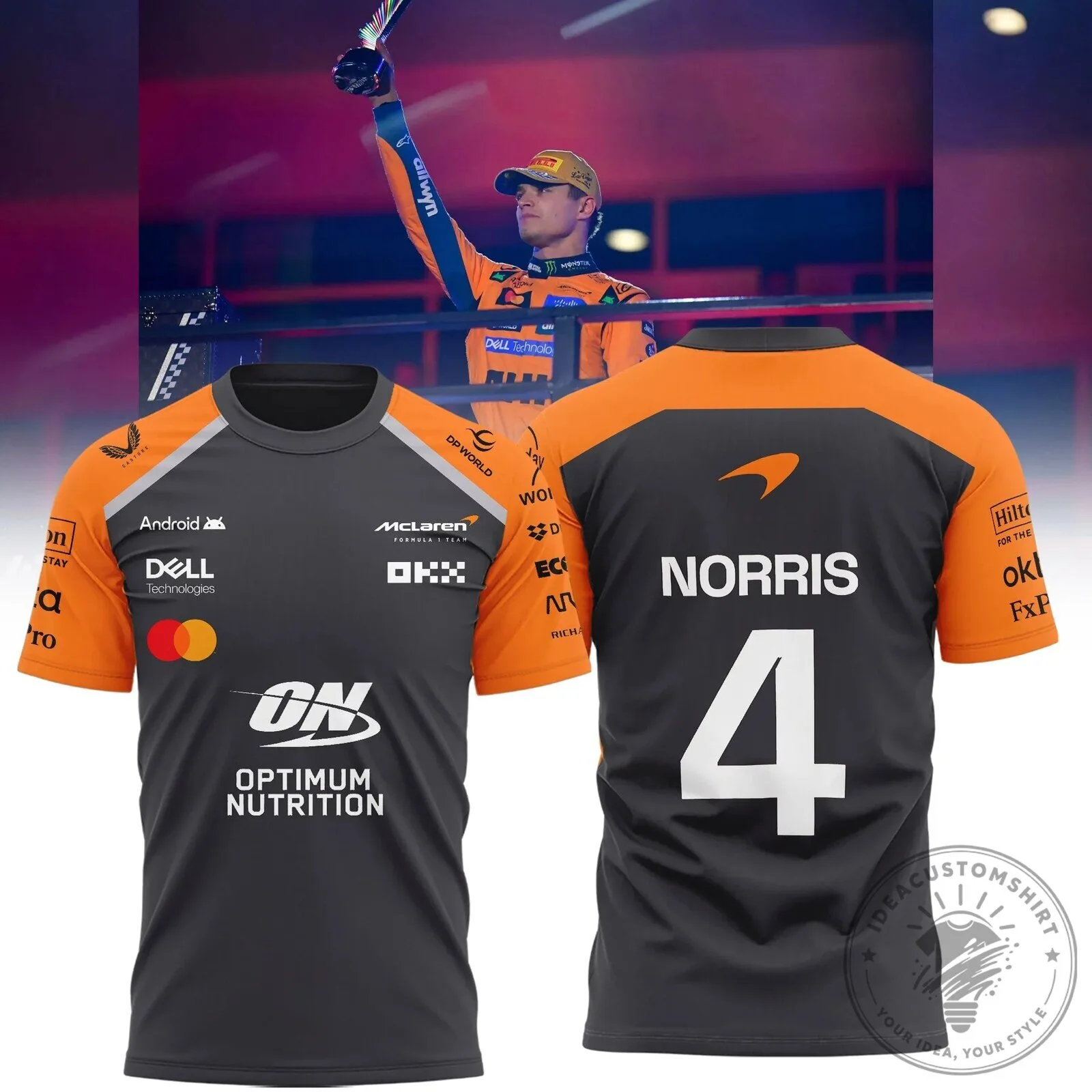 Lando Norris McLaren Formula 1 Racing Fan T-Shirt 1 Lando Norris McLaren Formula 1 Racing Fan T-Shirt