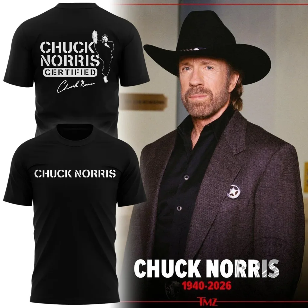 Chuck Norris Certified Signature Black Adult T-Shirt Chuck Norris Certified Signature Black Adult T-Shirt