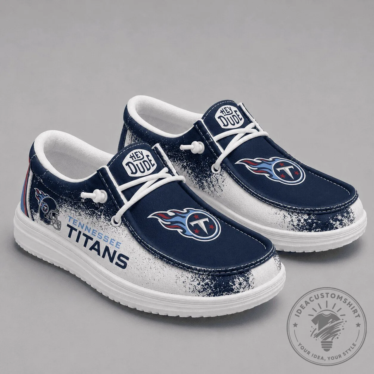Tennessee Titans Custom Name Team Logo NFL Football Shoes