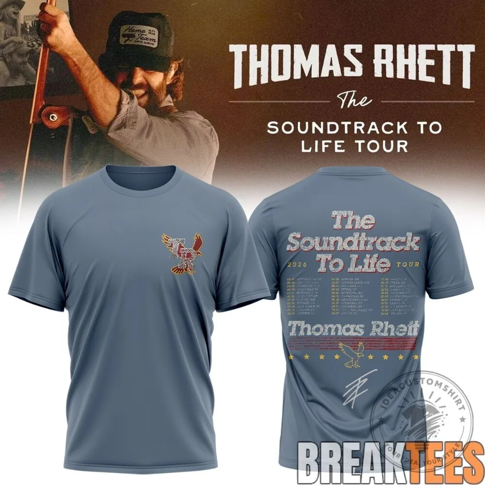 Thomas Rhett The Soundtrack To Life Tour 2024 Concert Schedule T-Shirt 14 Thomas Rhett The Soundtrack To Life Tour 2024 Concert Schedule T-Shirt