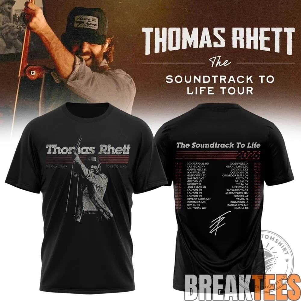 Thomas Rhett The Soundtrack To Life Tour 2024 Concert Schedule T-Shirt 18 Thomas Rhett The Soundtrack To Life Tour 2024 Concert Schedule T-Shirt