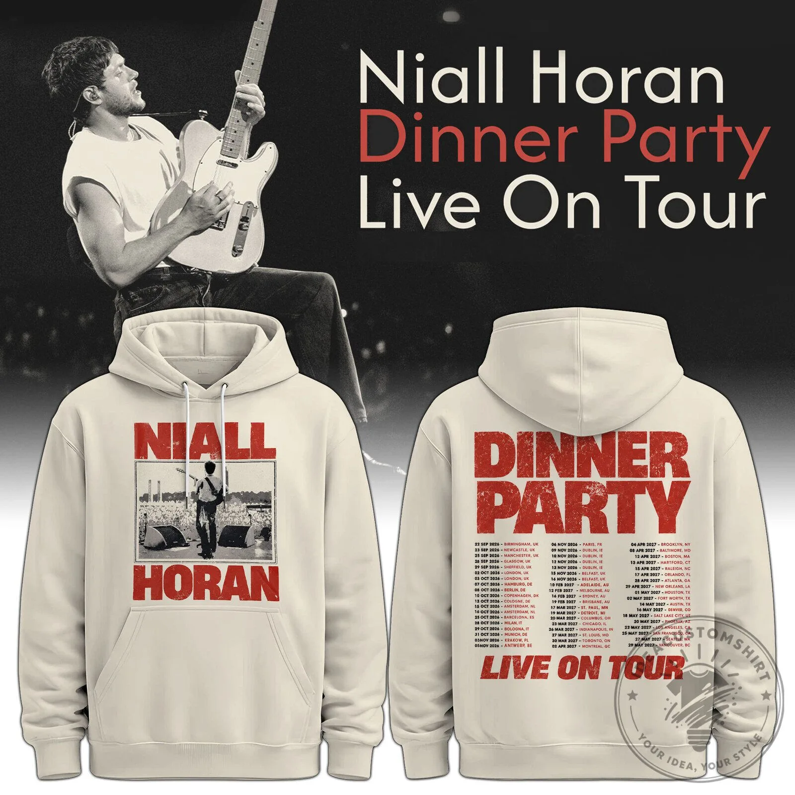 Niall Horan The Show Live On Tour Concert Hoodie