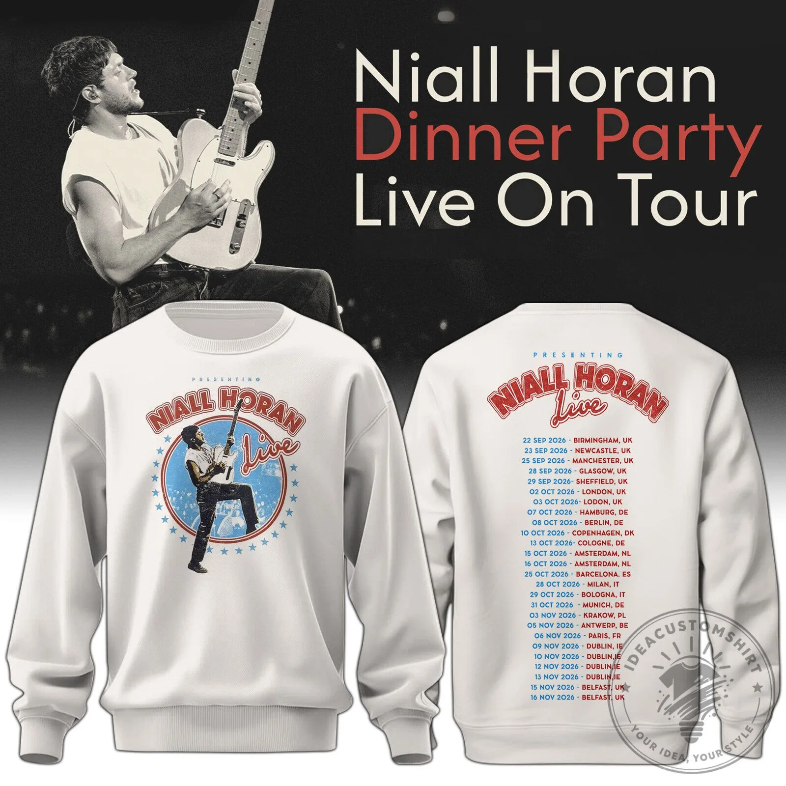Niall Horan The Show Live On Tour 2026 Concert Dates Sweatshirt 2 Niall Horan The Show Live On Tour 2026 Concert Dates Sweatshirt