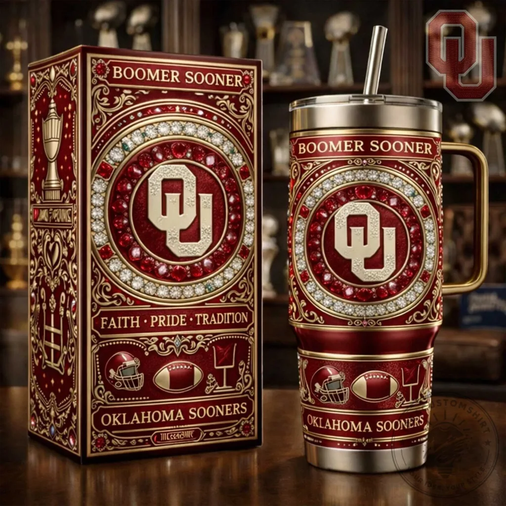 Oklahoma Sooners Boomer Sooner Faith Pride Tradition Stainless Steel Tumbler Oklahoma Sooners Boomer Sooner Faith Pride Tradition Stainless Steel Tumbler