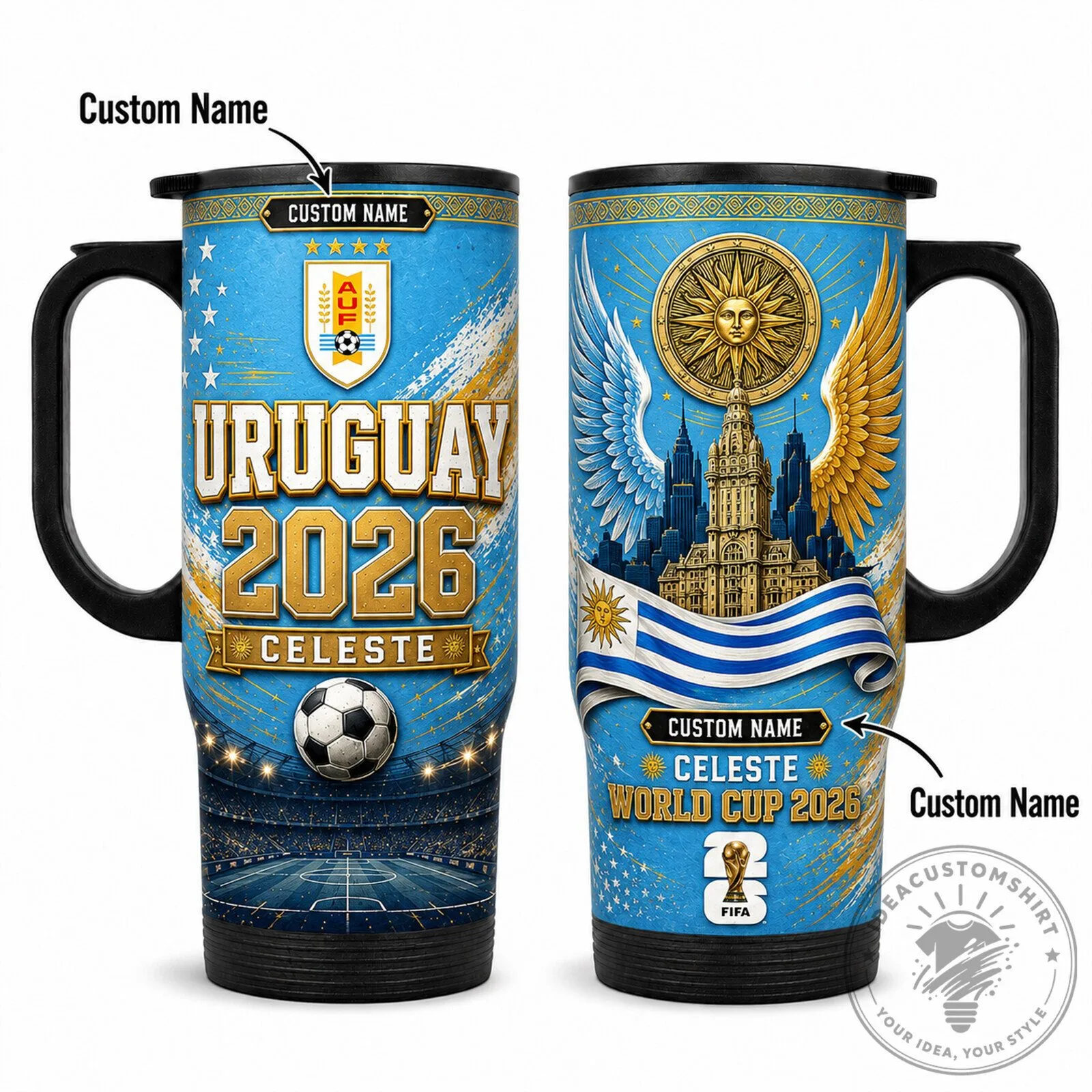 Uruguay National Football Team World Cup 2026 Stainless Steel Travel Tumbler 1 Uruguay National Football Team World Cup 2026 Stainless Steel Travel Tumbler