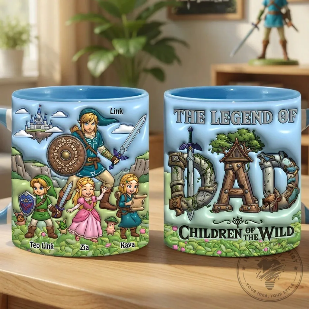 The Legend of Zelda Dad Children of the Wild Personalized Coffee Mug 19 The Legend of Zelda Dad Children of the Wild Personalized Coffee Mug