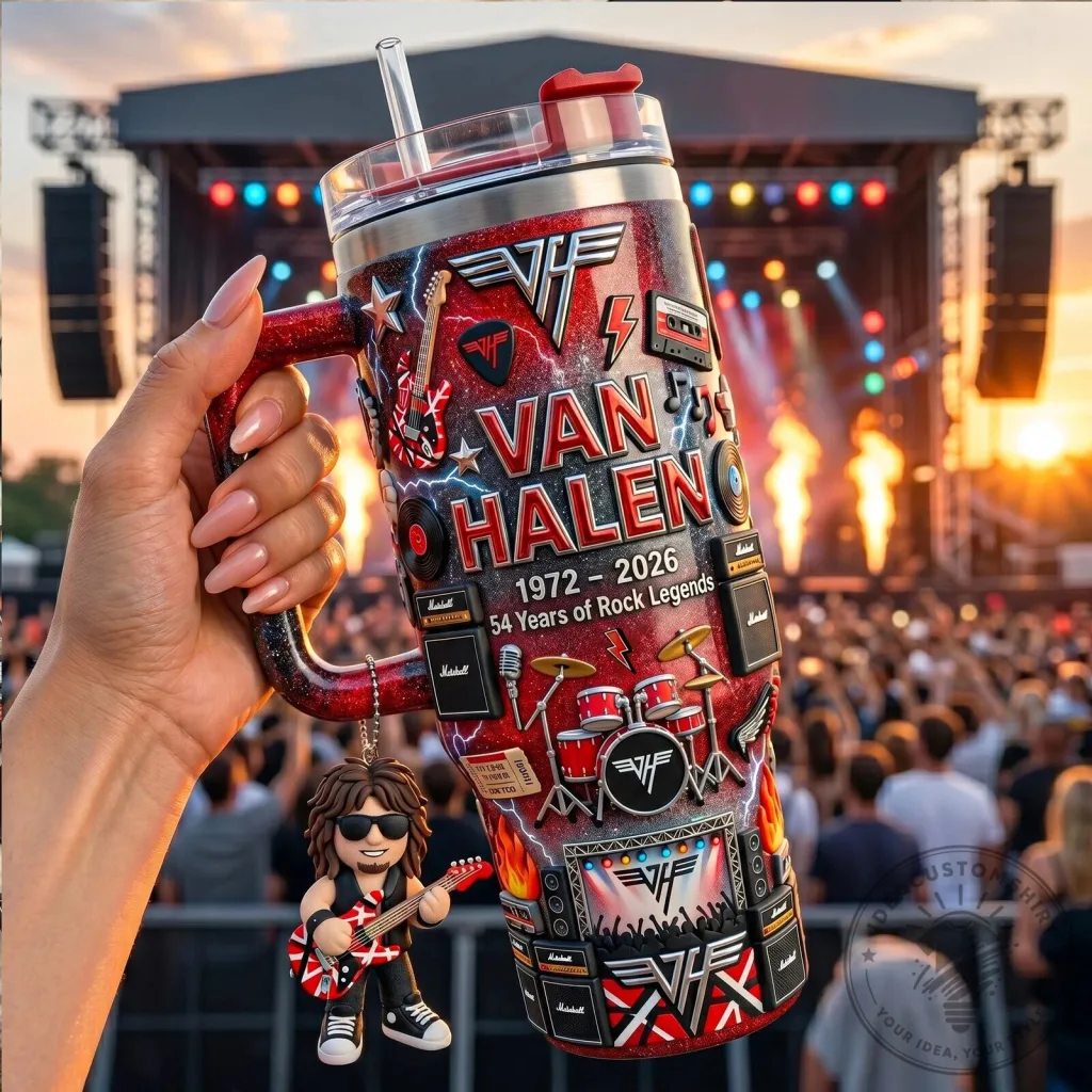 Van Halen 54 Years of Rock Legends Band Music Tumbler Van Halen 54 Years of Rock Legends Band Music Tumbler