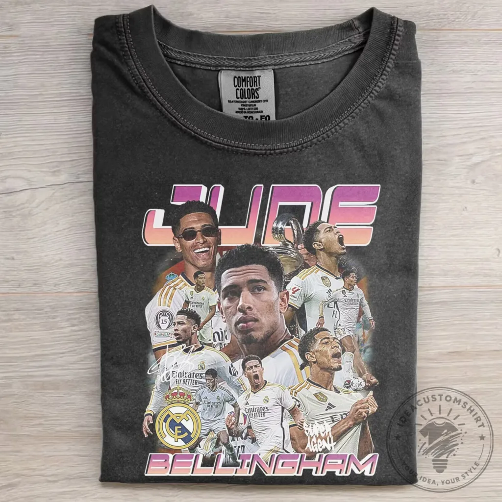 Jude Bellingham Real Madrid Football Club Player Vintage Style T-Shirt Jude Bellingham Real Madrid Football Club Player Vintage Style T-Shirt