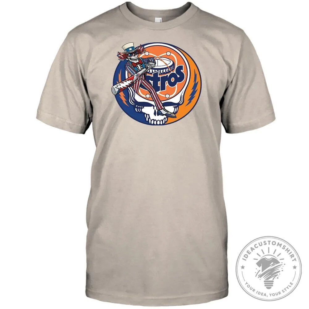 Houston Astros Baseball Grateful Dead Stealie Uncle Sam T-Shirt