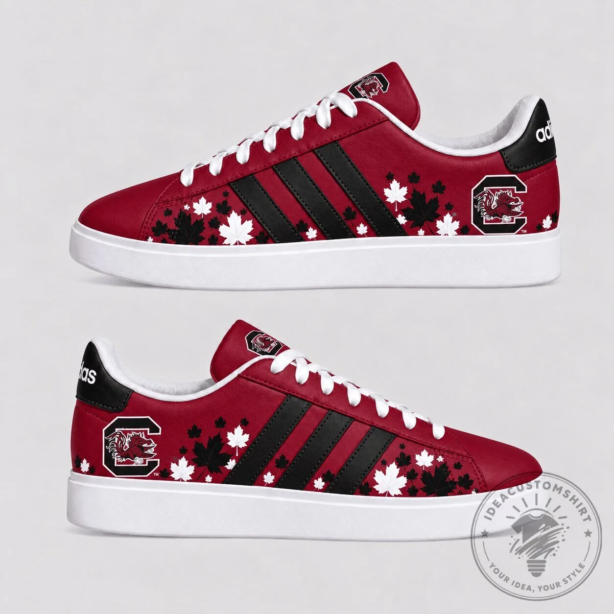 South Carolina Gamecocks Fall Season Maple Leaf Sneakers