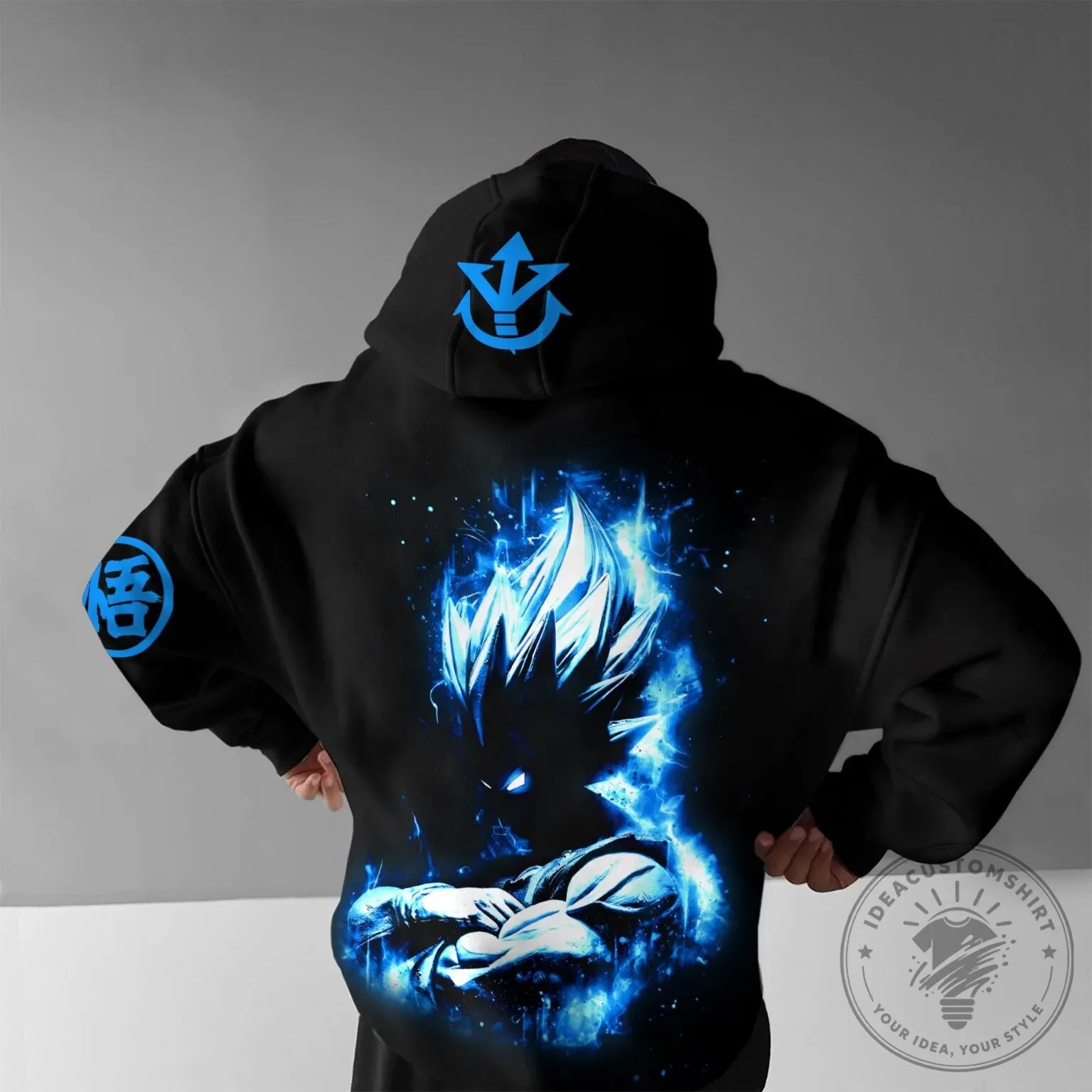 Dragon Ball Super Goku Super Saiyan Blue Kaioken Anime Black Hoodie