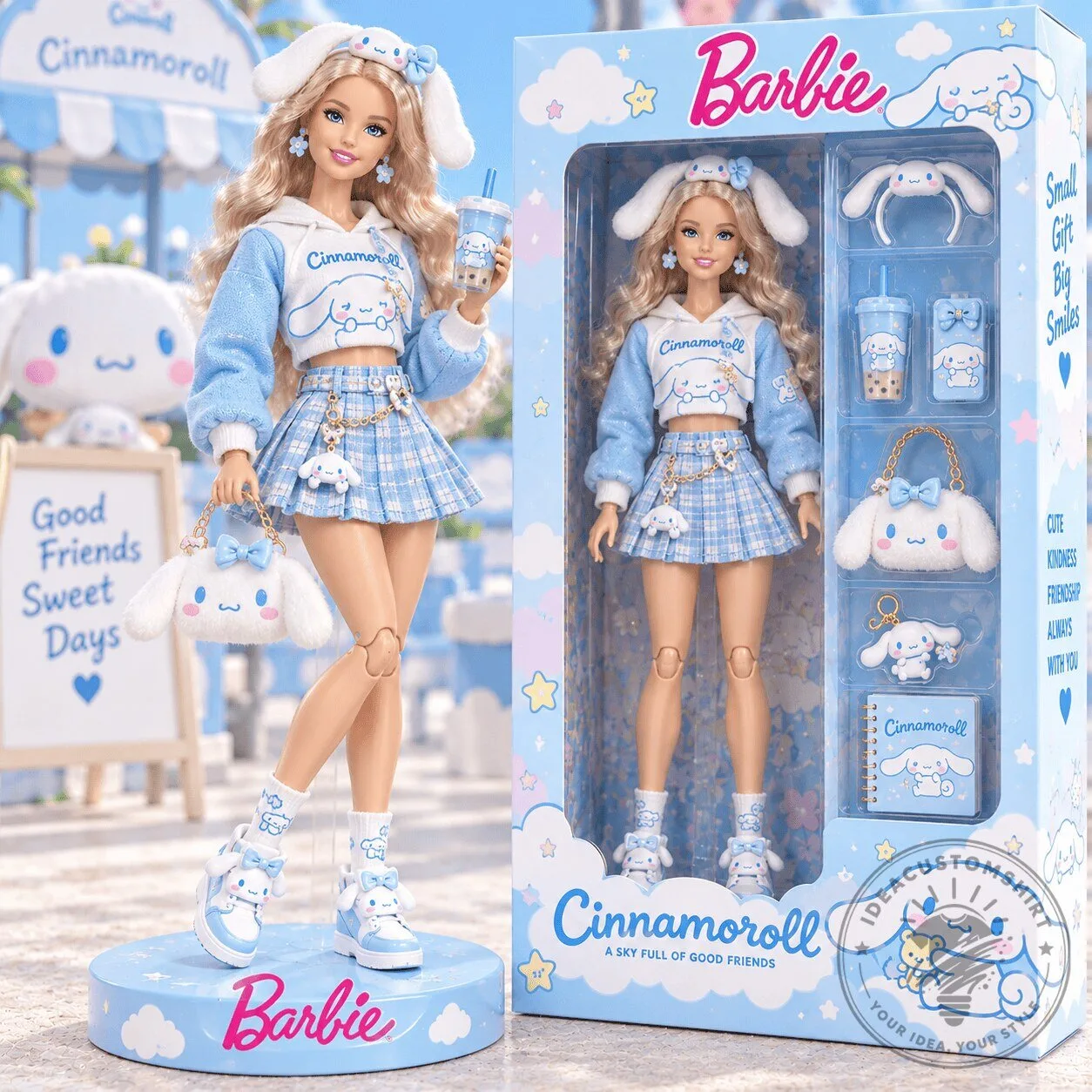 Barbie Cinnamoroll Collaboration Collectible Doll with Accessories
