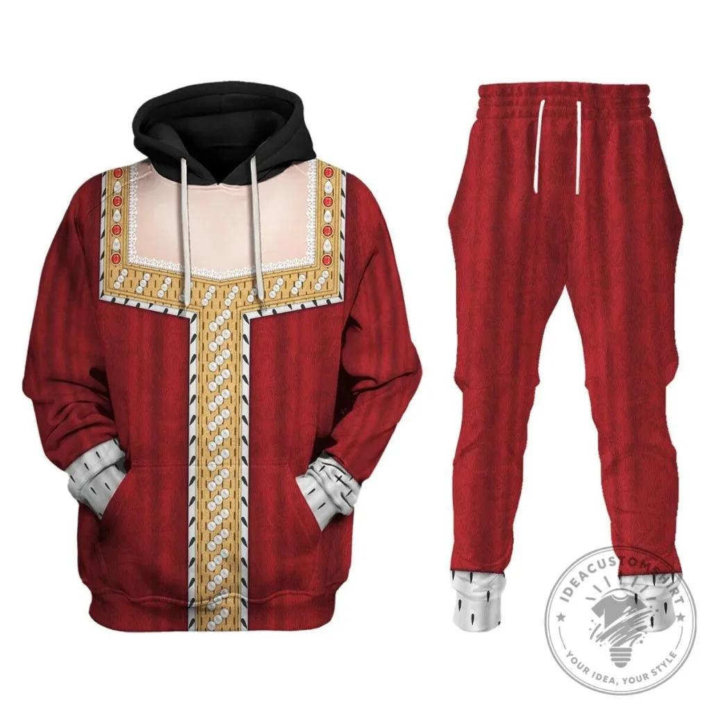 Elizabeth of York Costume Historical Royal Red Hoodie Sweatshirt Elizabeth of York Costume Historical Royal Red Hoodie Sweatshirt
