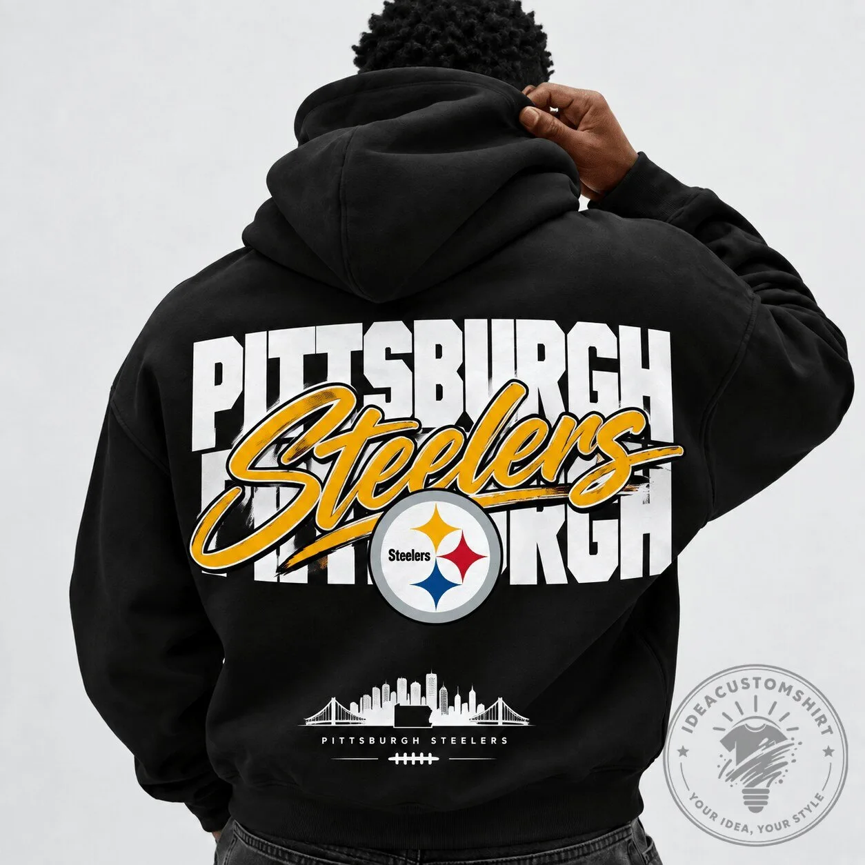 Pittsburgh Steelers NFL Football Team Skyline Fan Hoodie 5 Pittsburgh Steelers NFL Football Team Skyline Fan Hoodie
