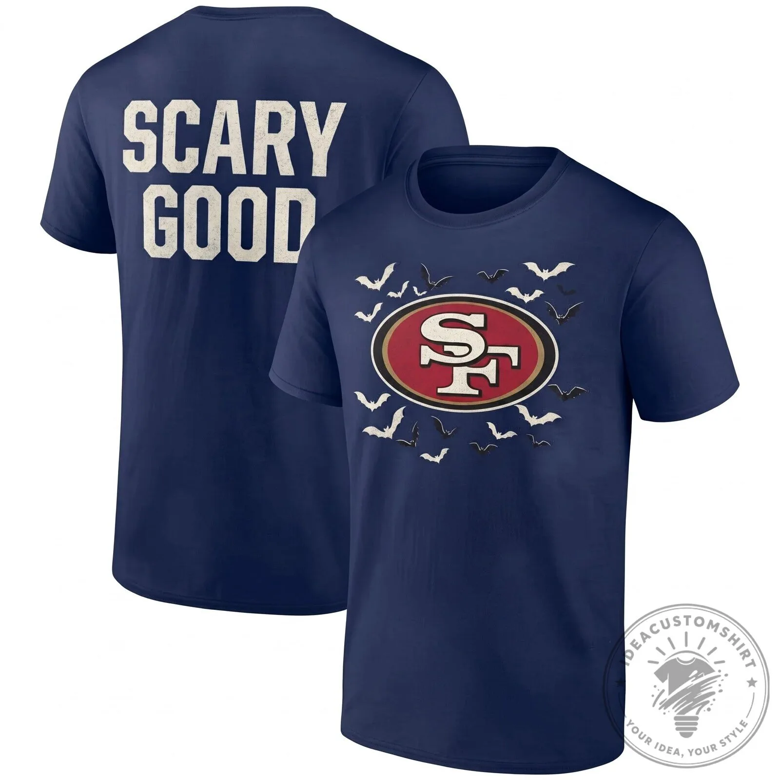 San Francisco 49ers Halloween Scary Good Bats Football Team T-Shirt 11 San Francisco 49ers Halloween Scary Good Bats Football Team T-Shirt