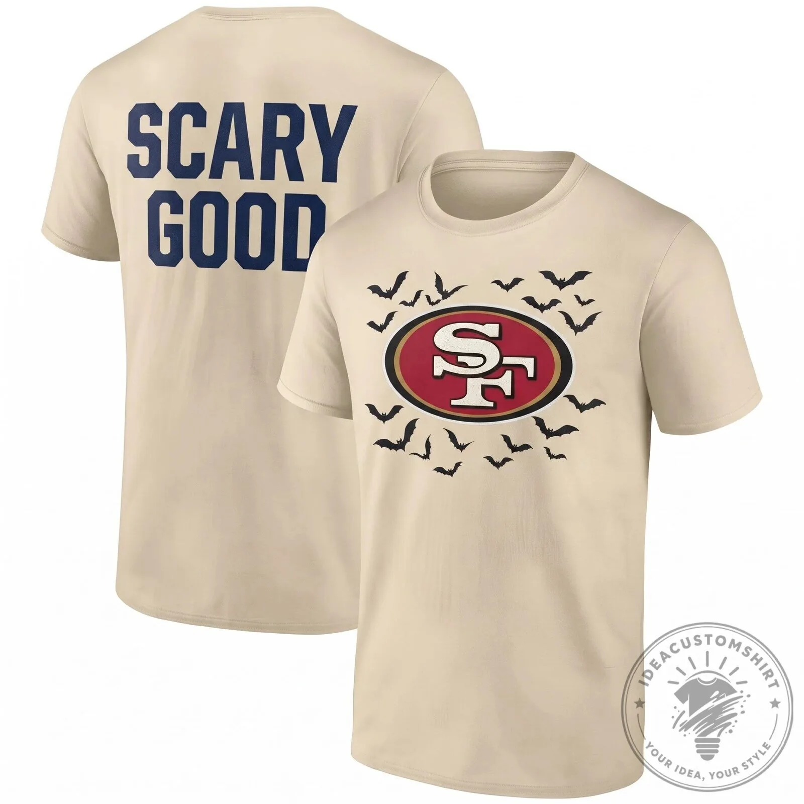 San Francisco 49ers Halloween Scary Good Bats Football Team T-Shirt 13 San Francisco 49ers Halloween Scary Good Bats Football Team T-Shirt