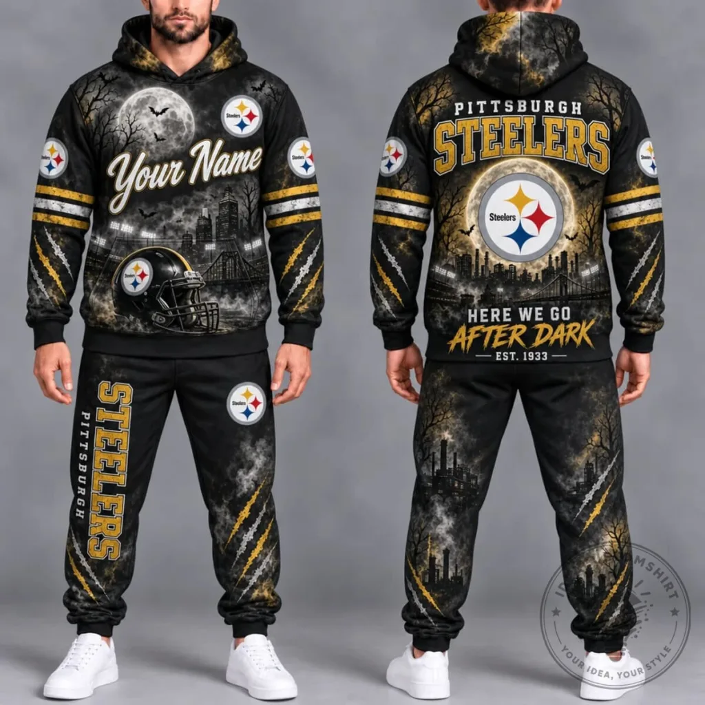 Pittsburgh Steelers Football Halloween Full Moon After Dark Hoodie Pittsburgh Steelers Football Halloween Full Moon After Dark Hoodie
