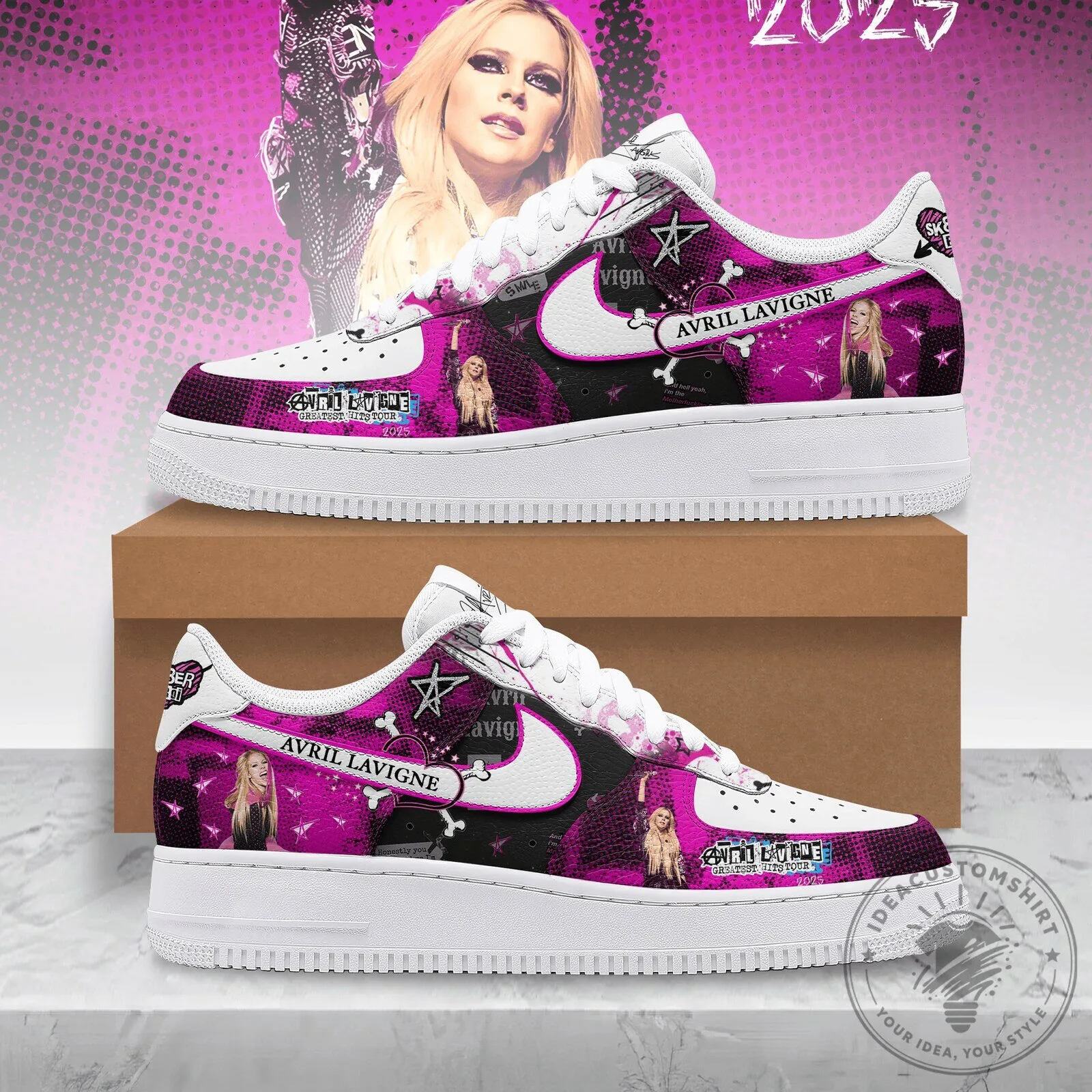 Avril Lavigne Greatest Hits Tour 2025 Custom Sneakers